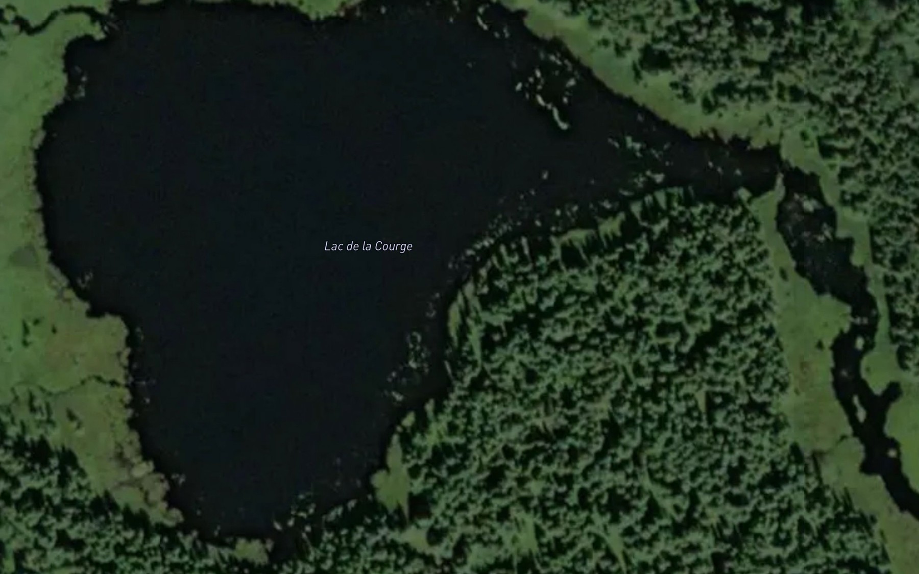 Satellite map of the Lac de la Courge