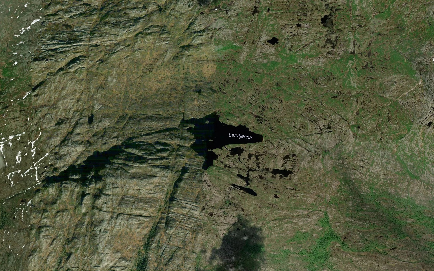 Satellite map of the Lervtjonna