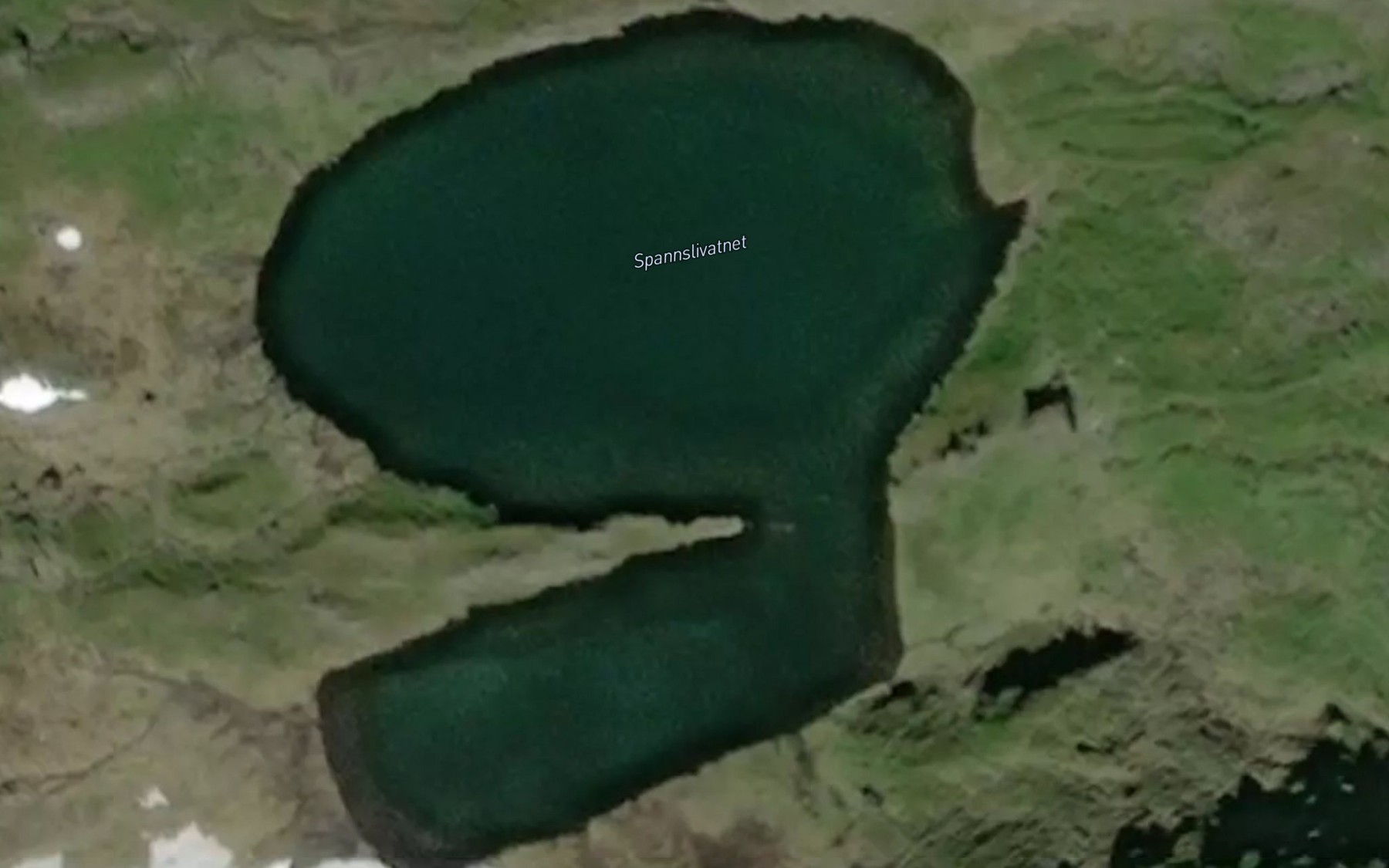 Satellite map of the Spannslivatnet