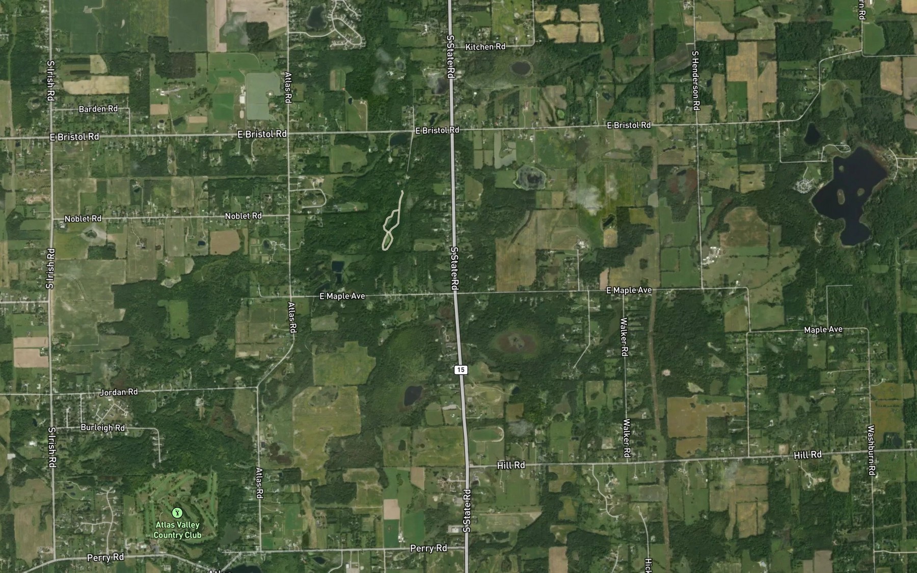 Satellite map of the Cummings Drain