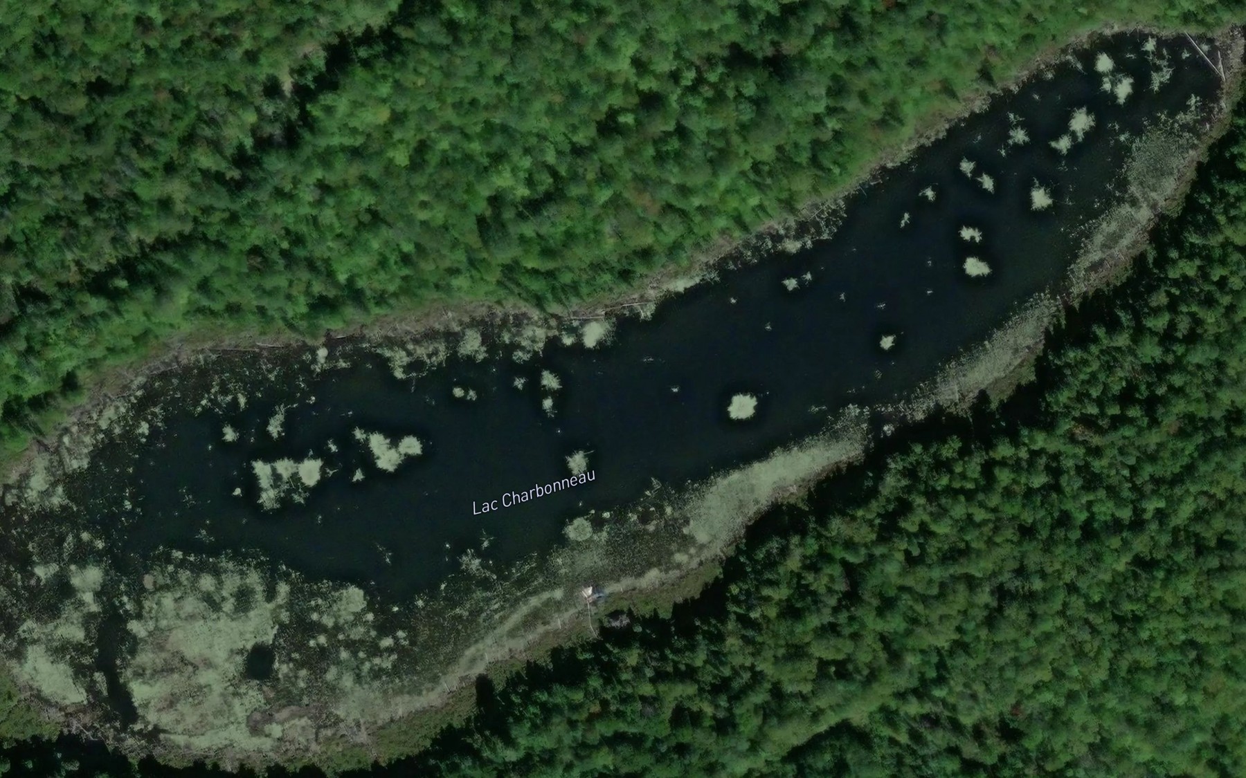 Satellite map of the Lac Charbonneau
