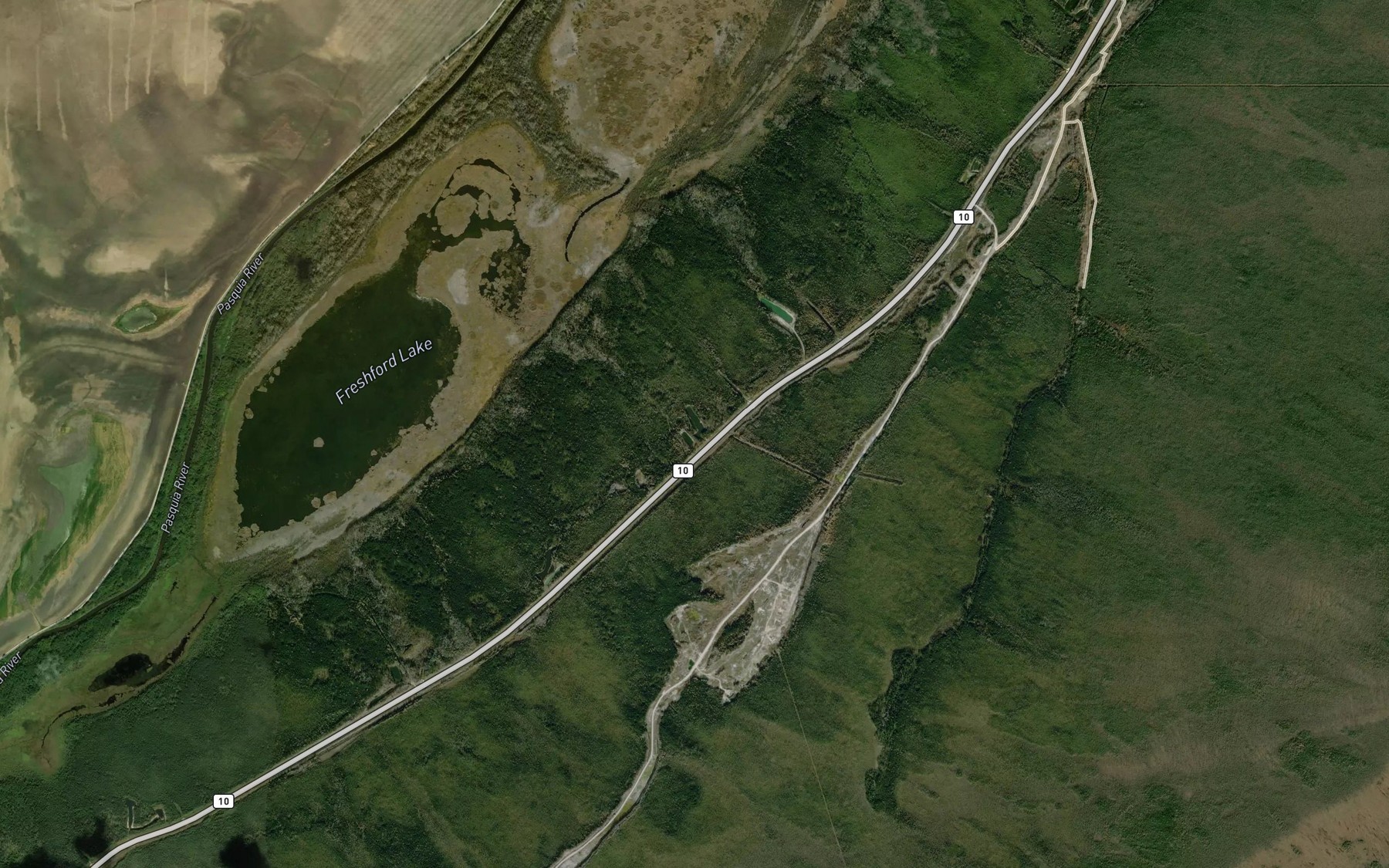 Satellite map of the Birch Pond