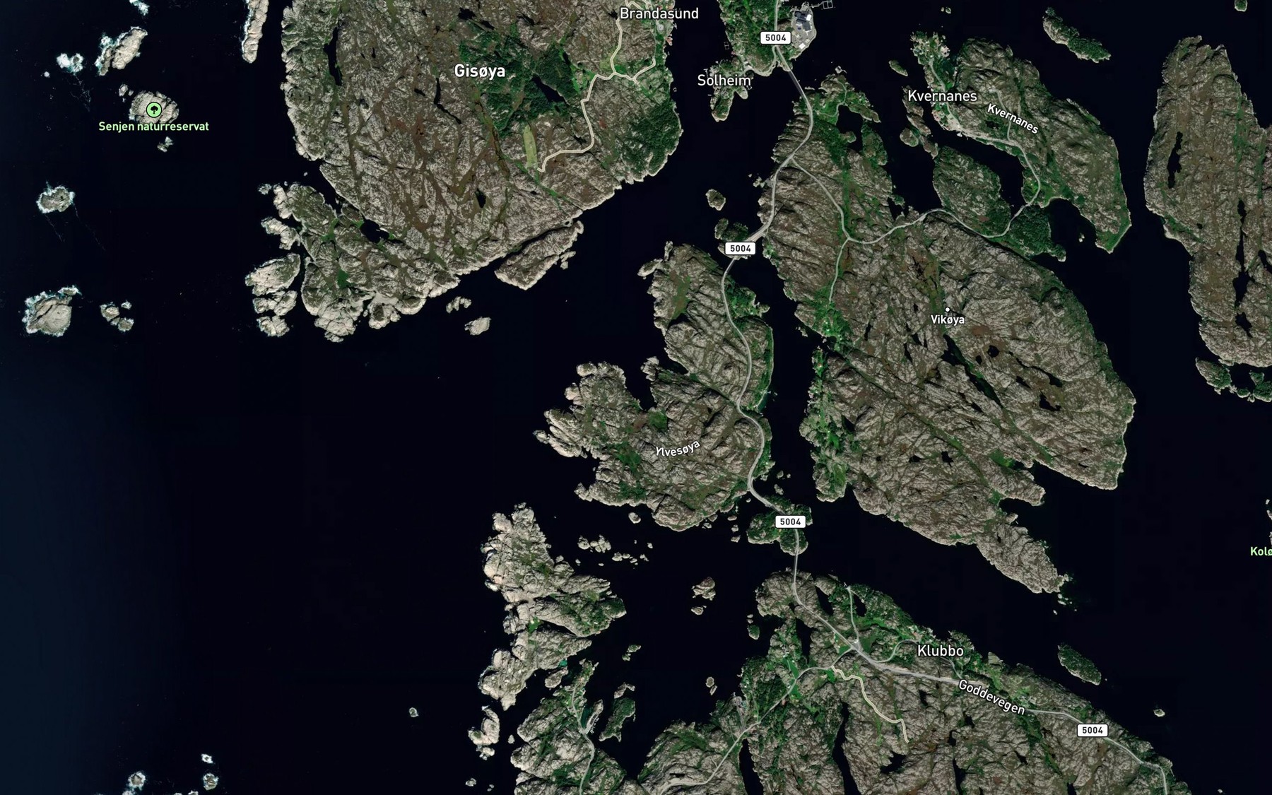 Satellite map of the Ylvesoyvagen