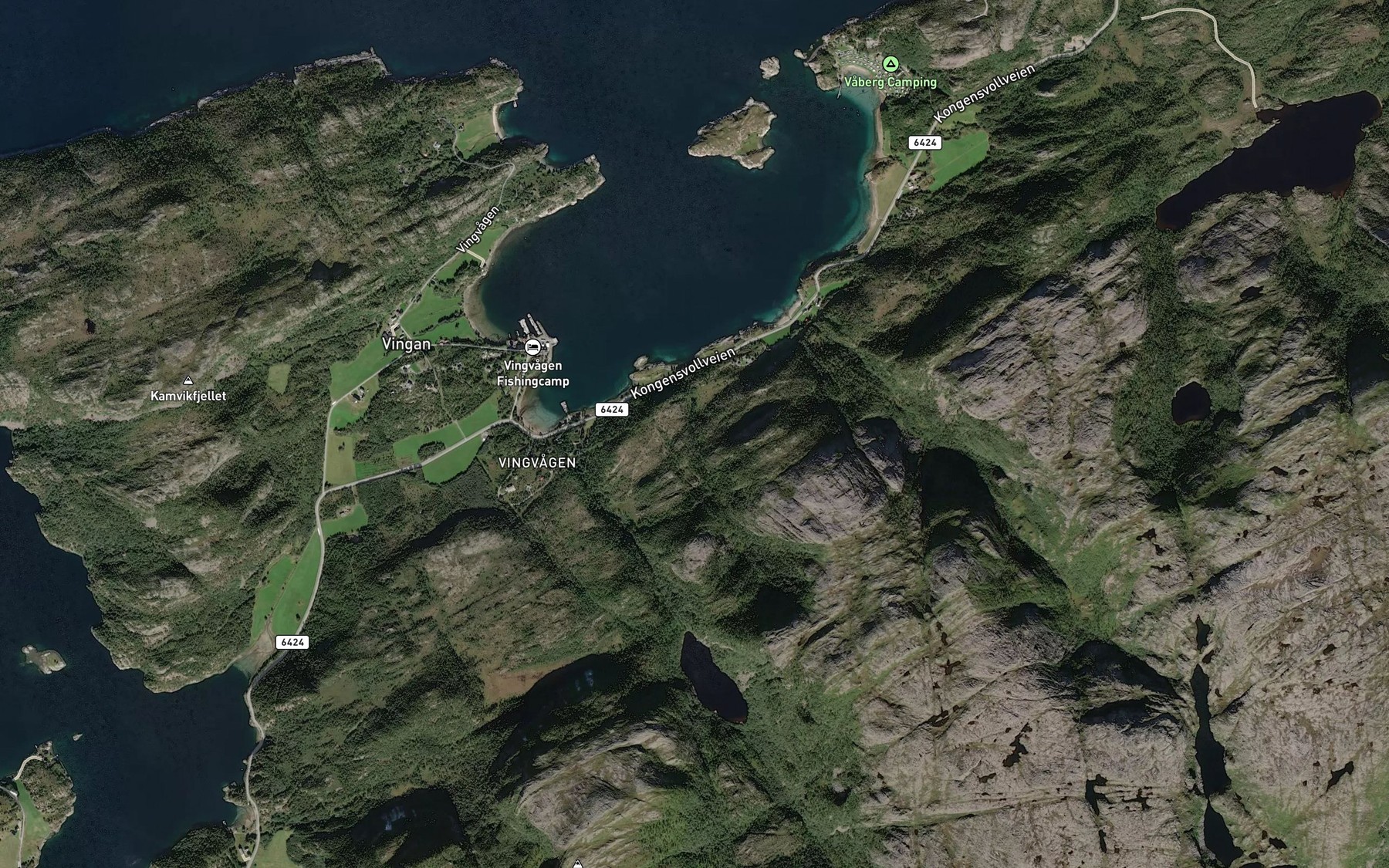 Satellite map of the Skjerabekken