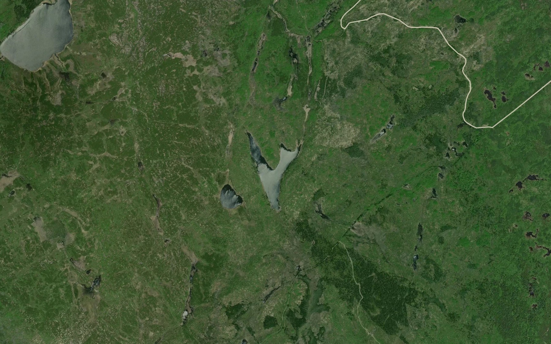 Satellite map of the Linton Lake