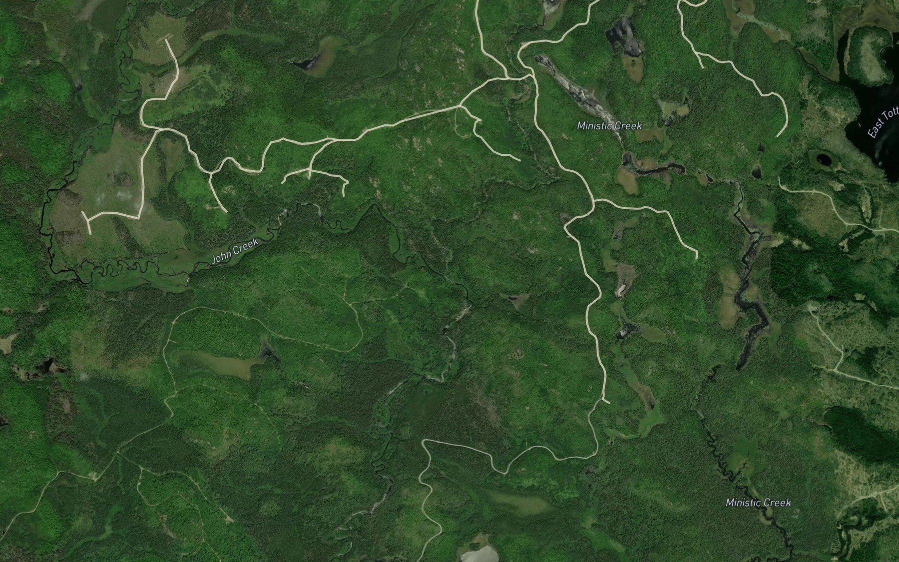 Satellite map of the Armstrong Creek