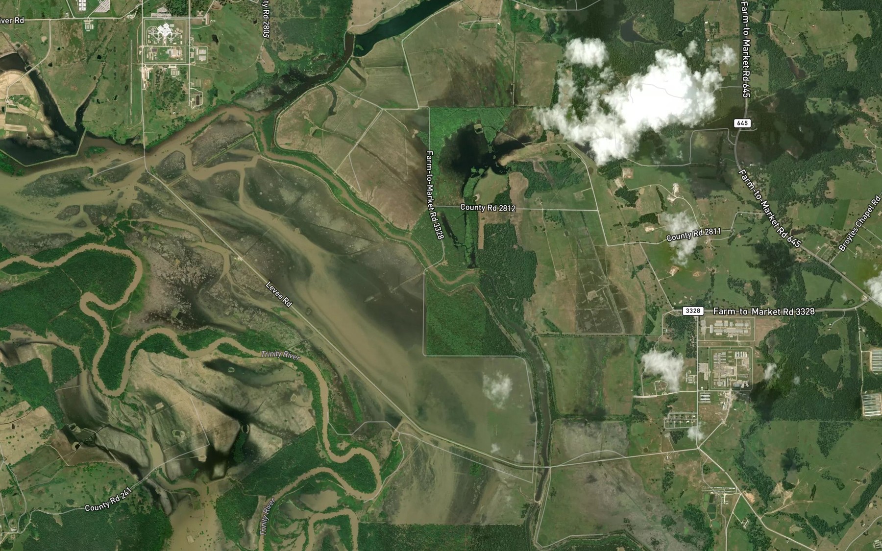 Satellite map of the Cedar Lake Slough