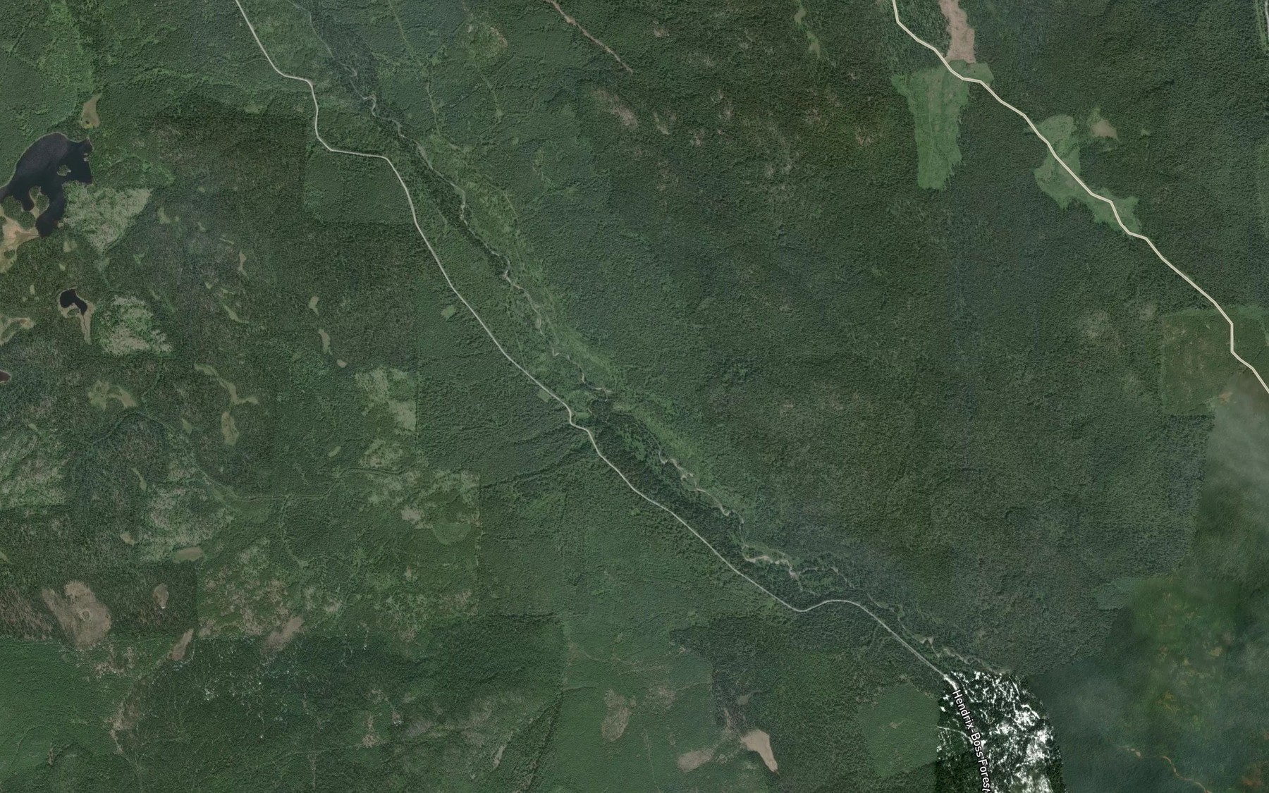 Satellite map of the Terraced Creek