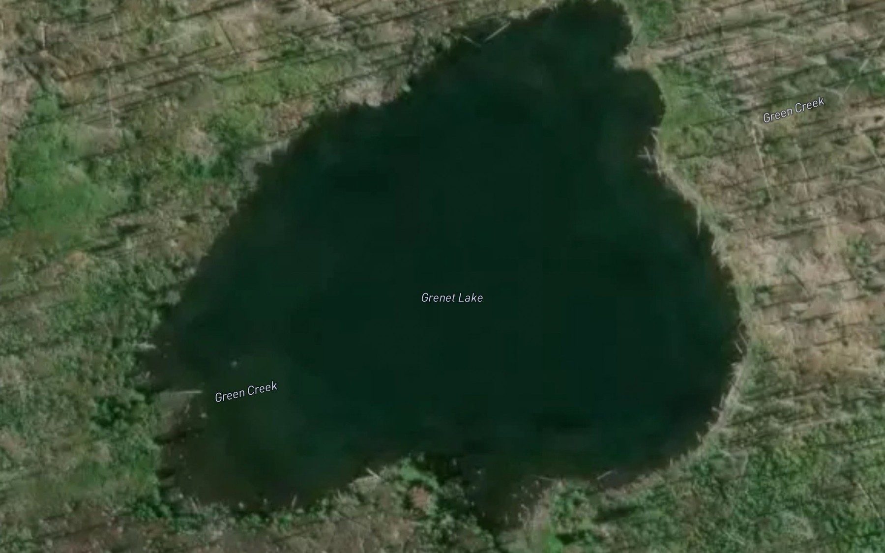 Satellite map of the Grenet Lake