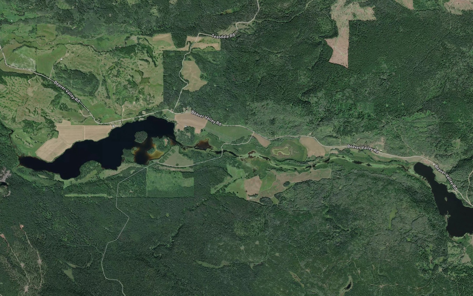 Satellite map of the Parminter Creek