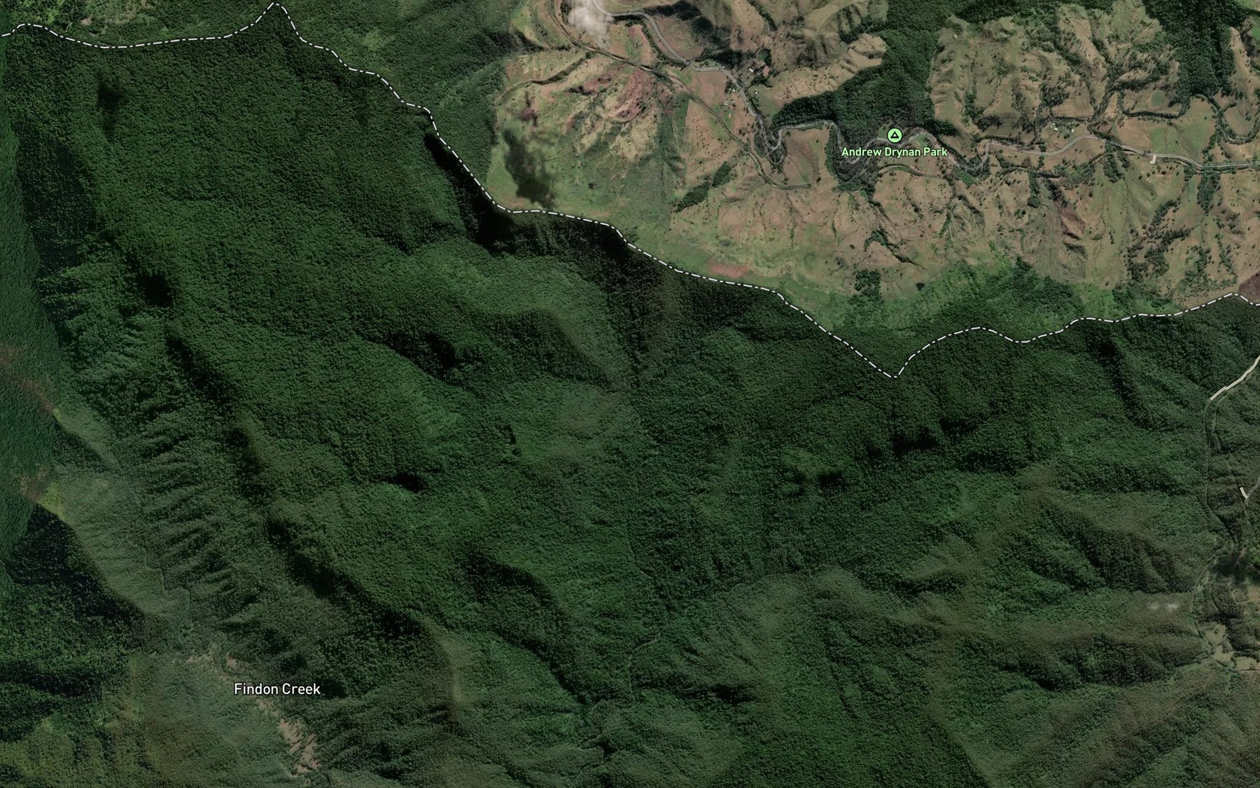 Satellite map of the Surveyors Creek
