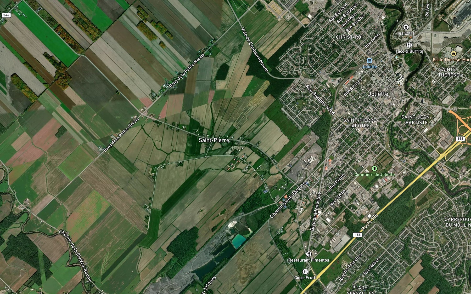 Satellite map of the Ruisseau Chartier