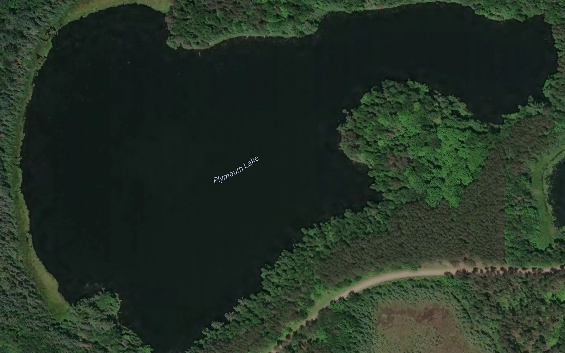 Satellite map of the Plymouth Lake