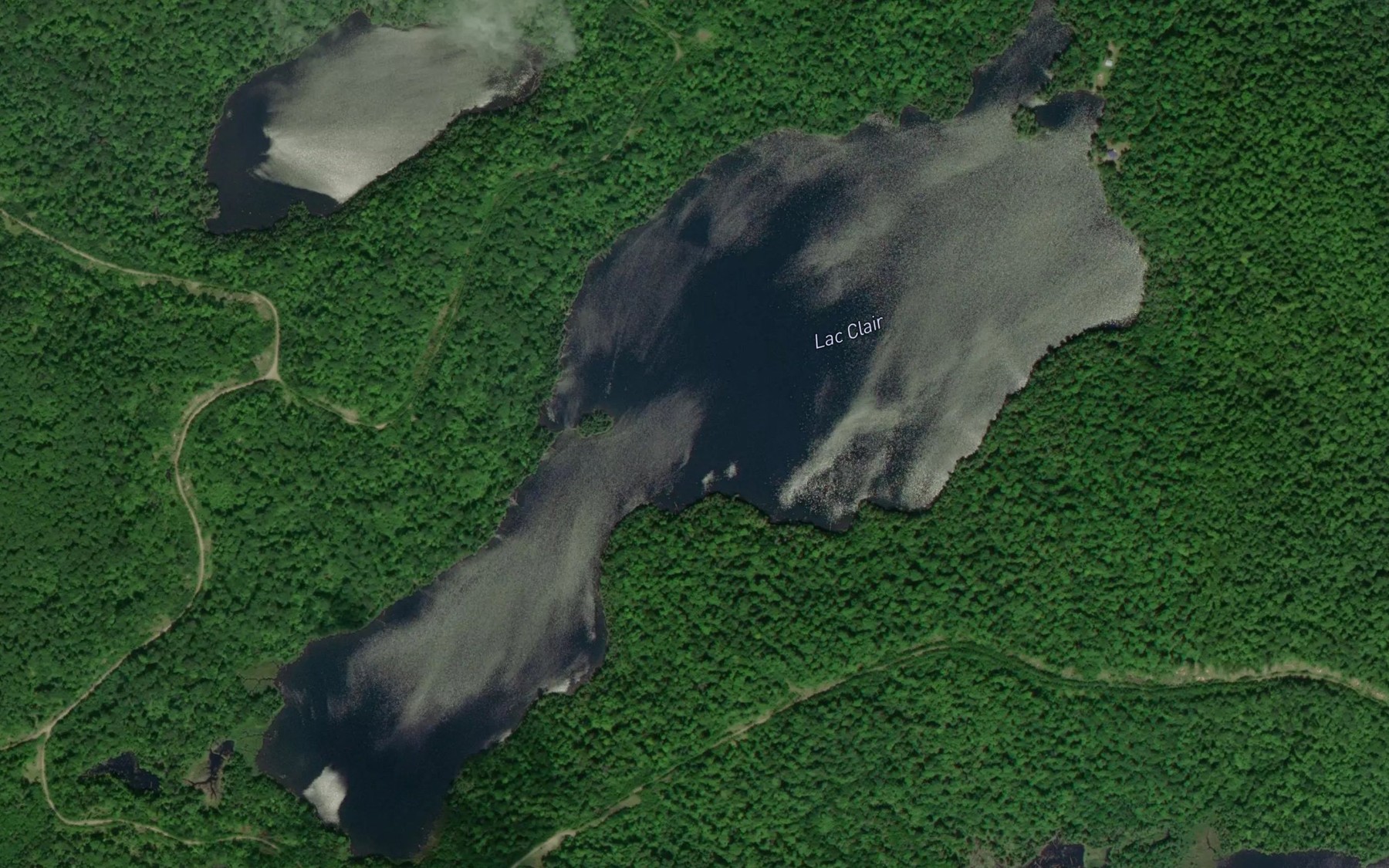 Satellite map of the Lac Clair