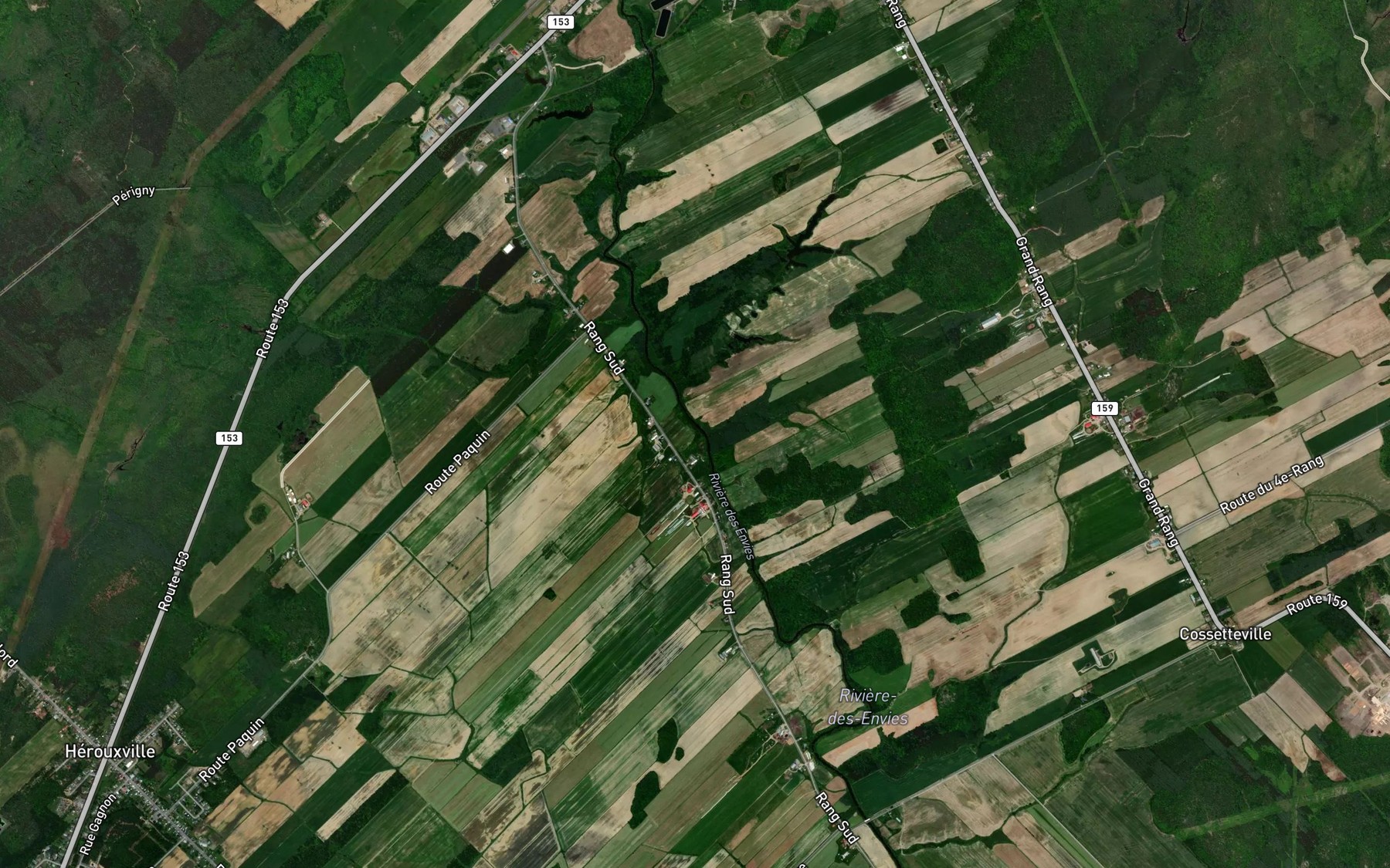 Satellite map of the Cours d'eau Thiffault