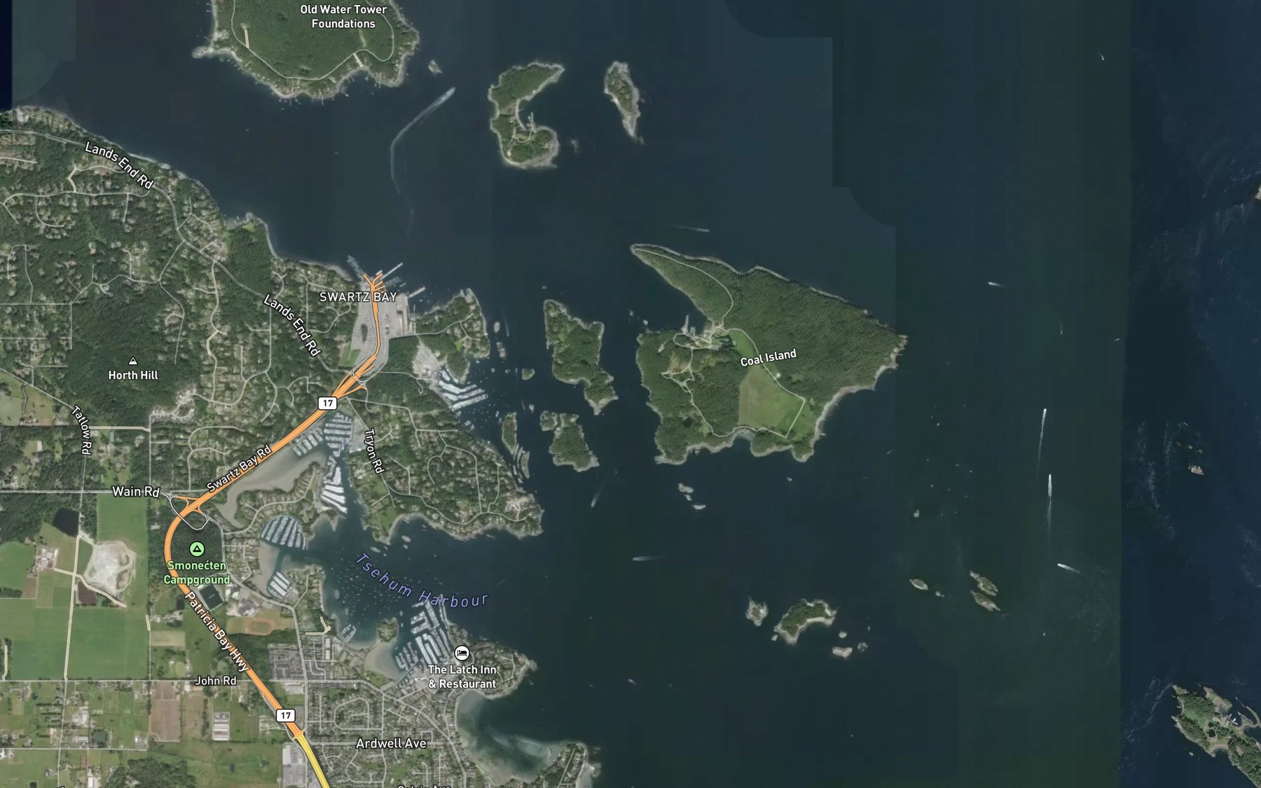 Satellite map of the John Passage