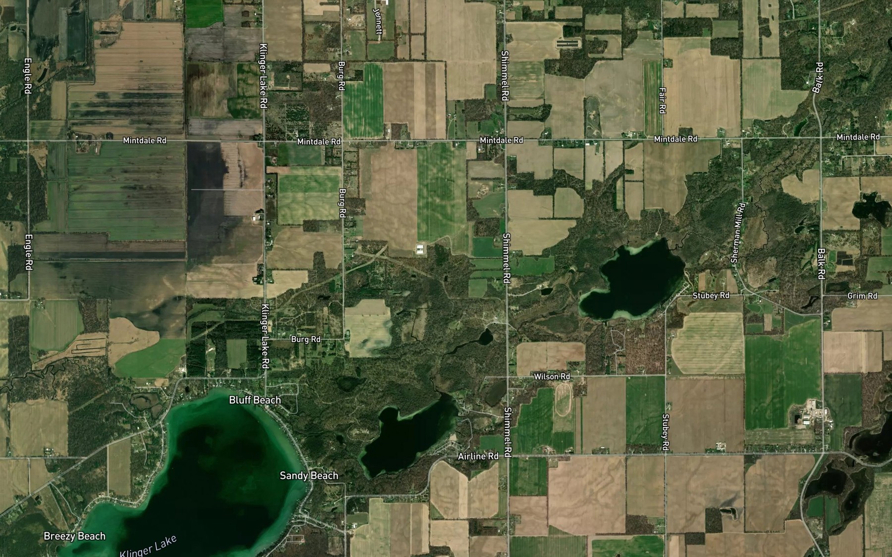 Satellite map of the Dry Lake