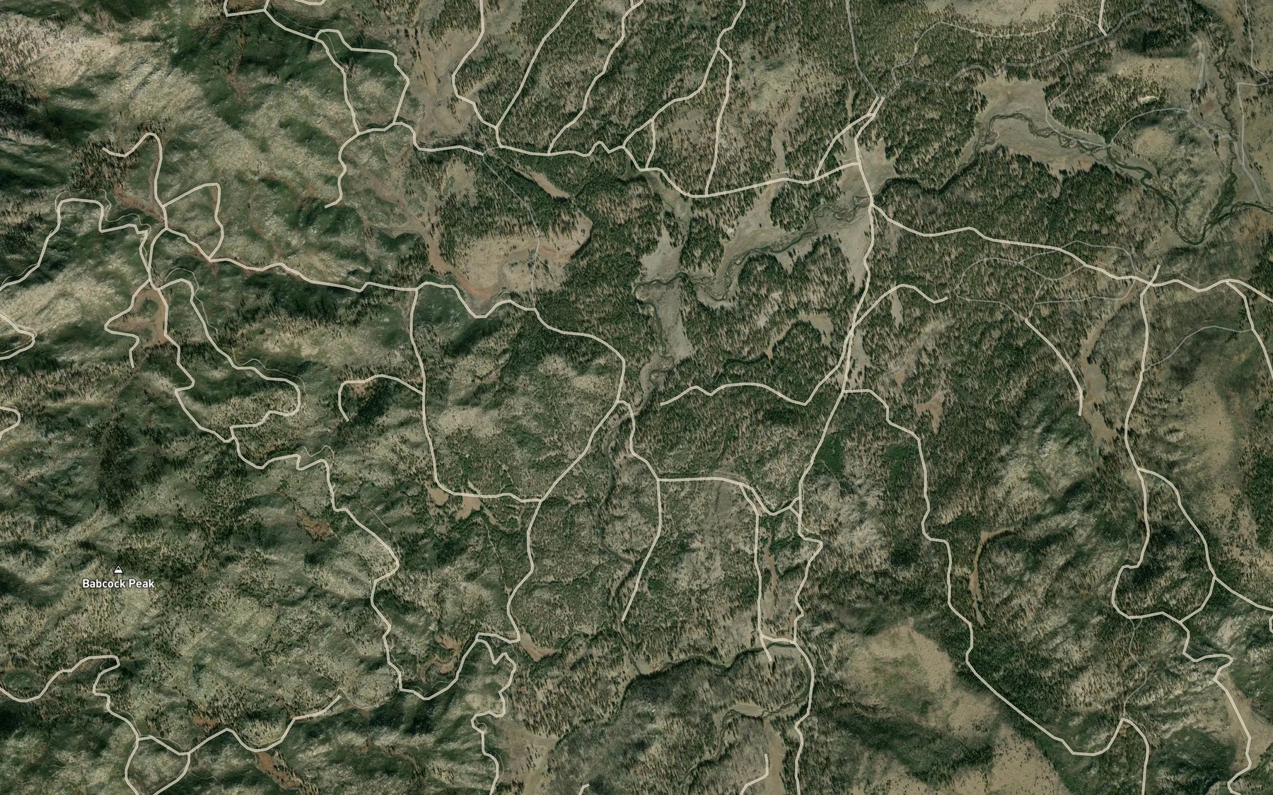Satellite map of the Poison Creek