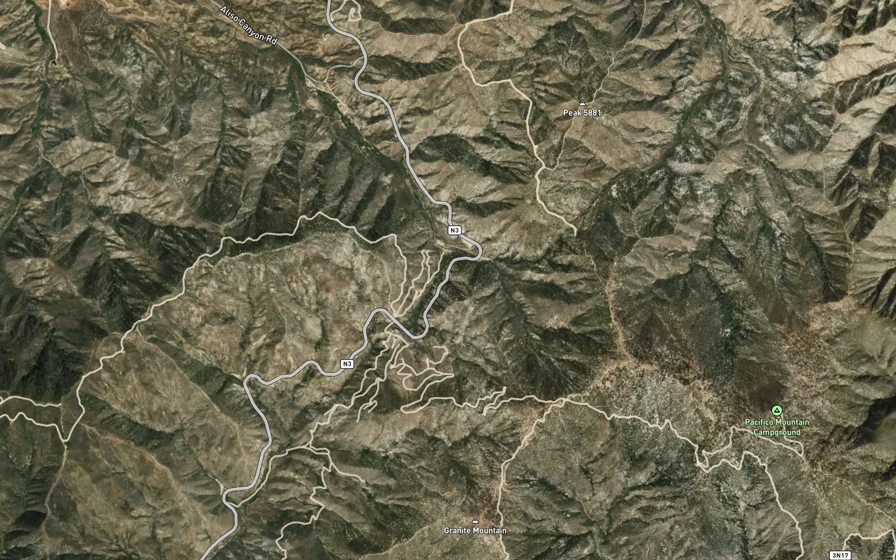 Satellite map of the Aliso Spring