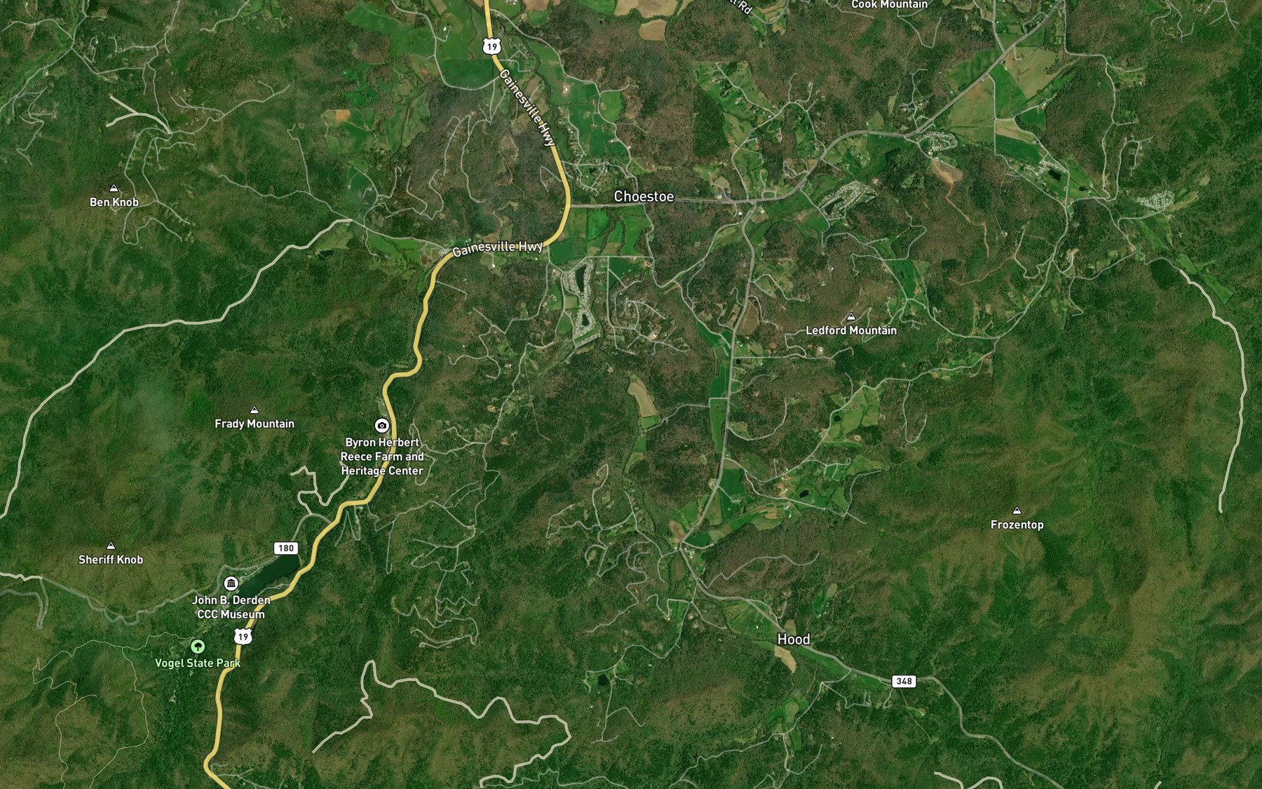 Satellite map of the Spiva Branch