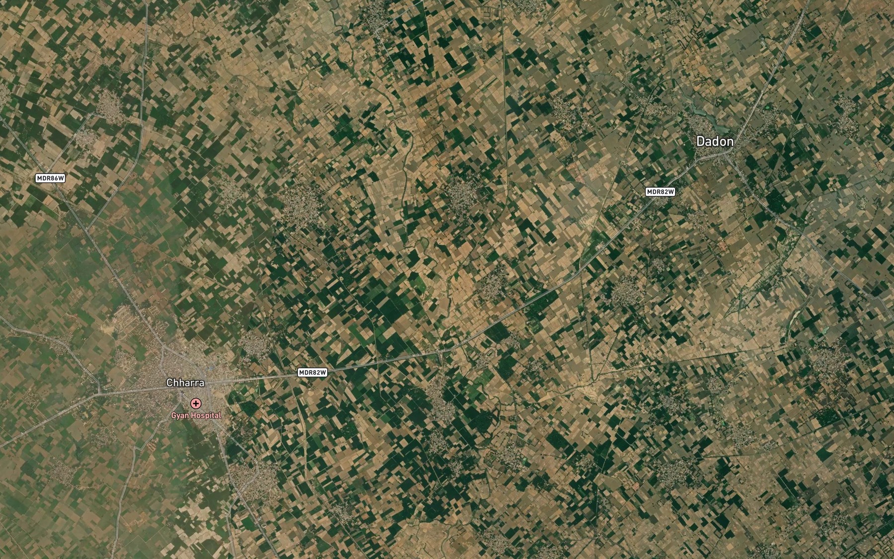 Satellite map of the Hardor Distributary