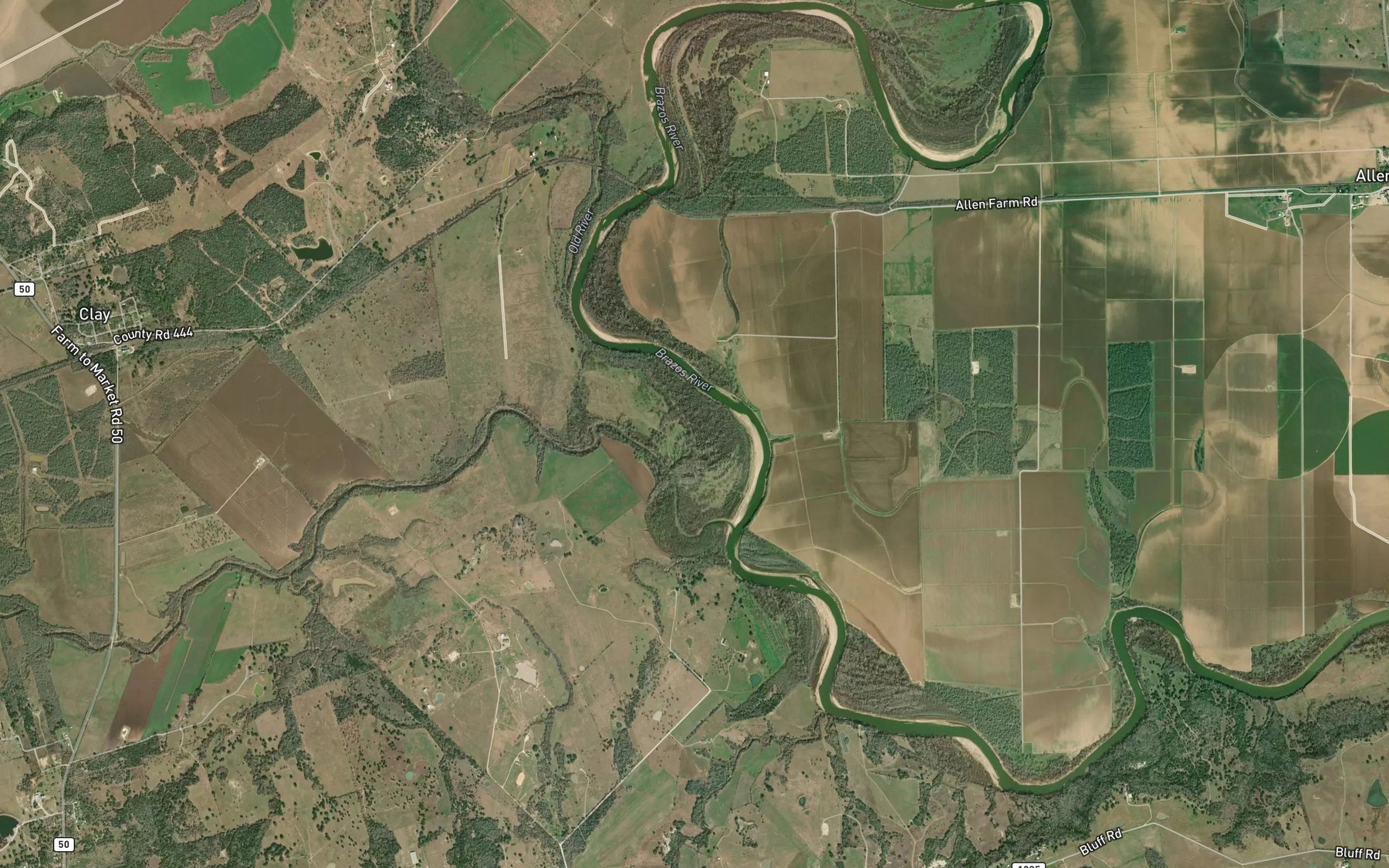 Satellite map of the Old River