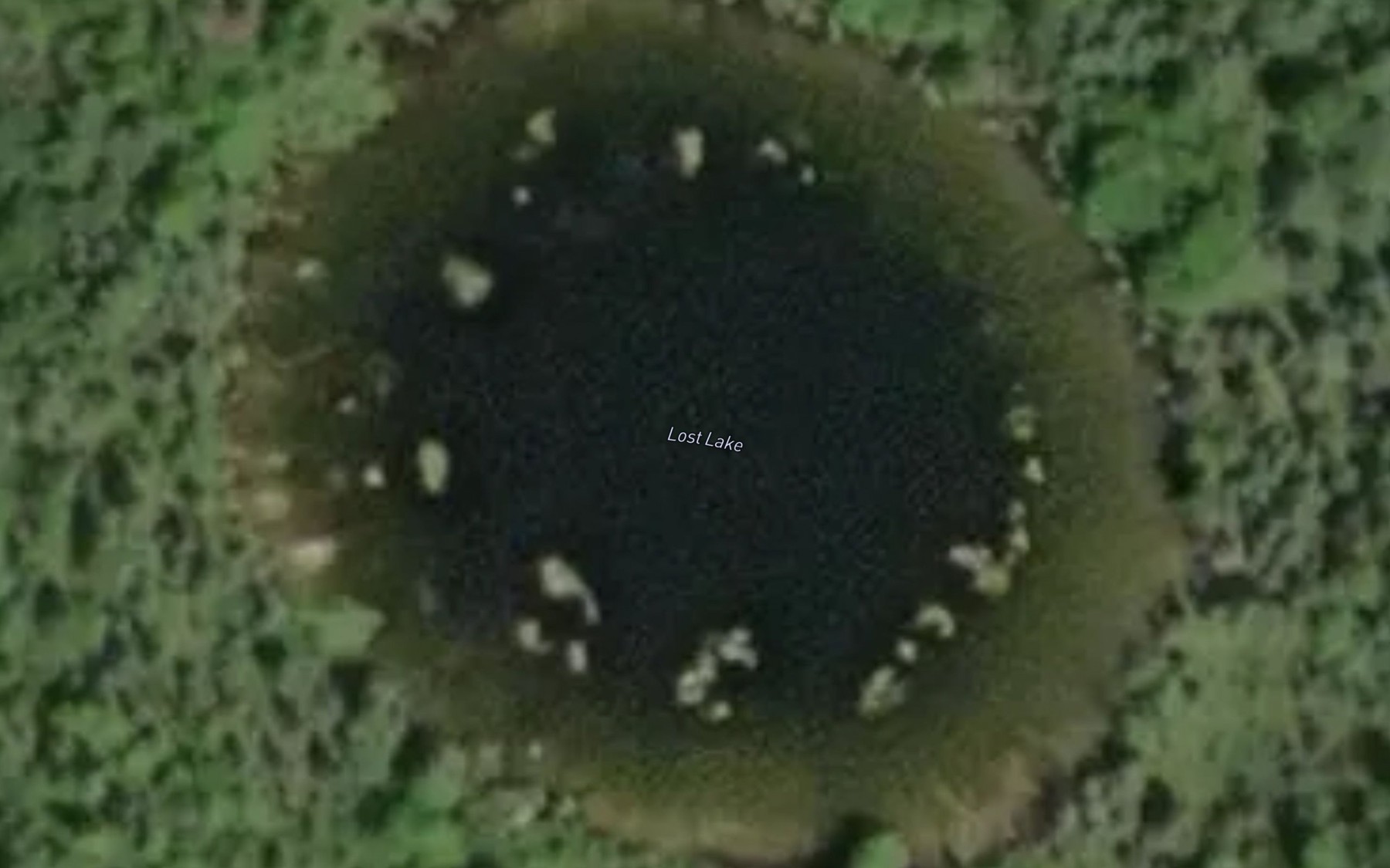 Satellite map of the Lost Lake