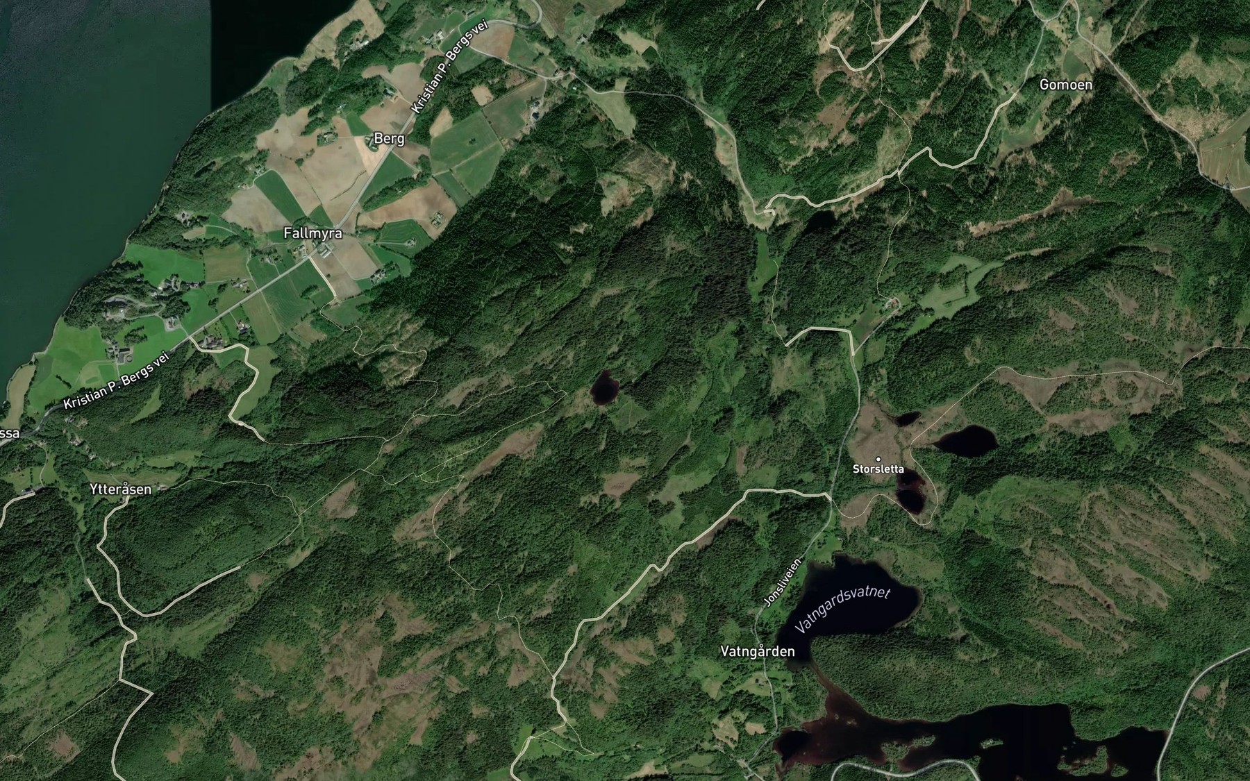 Satellite map of the Lefettjorna