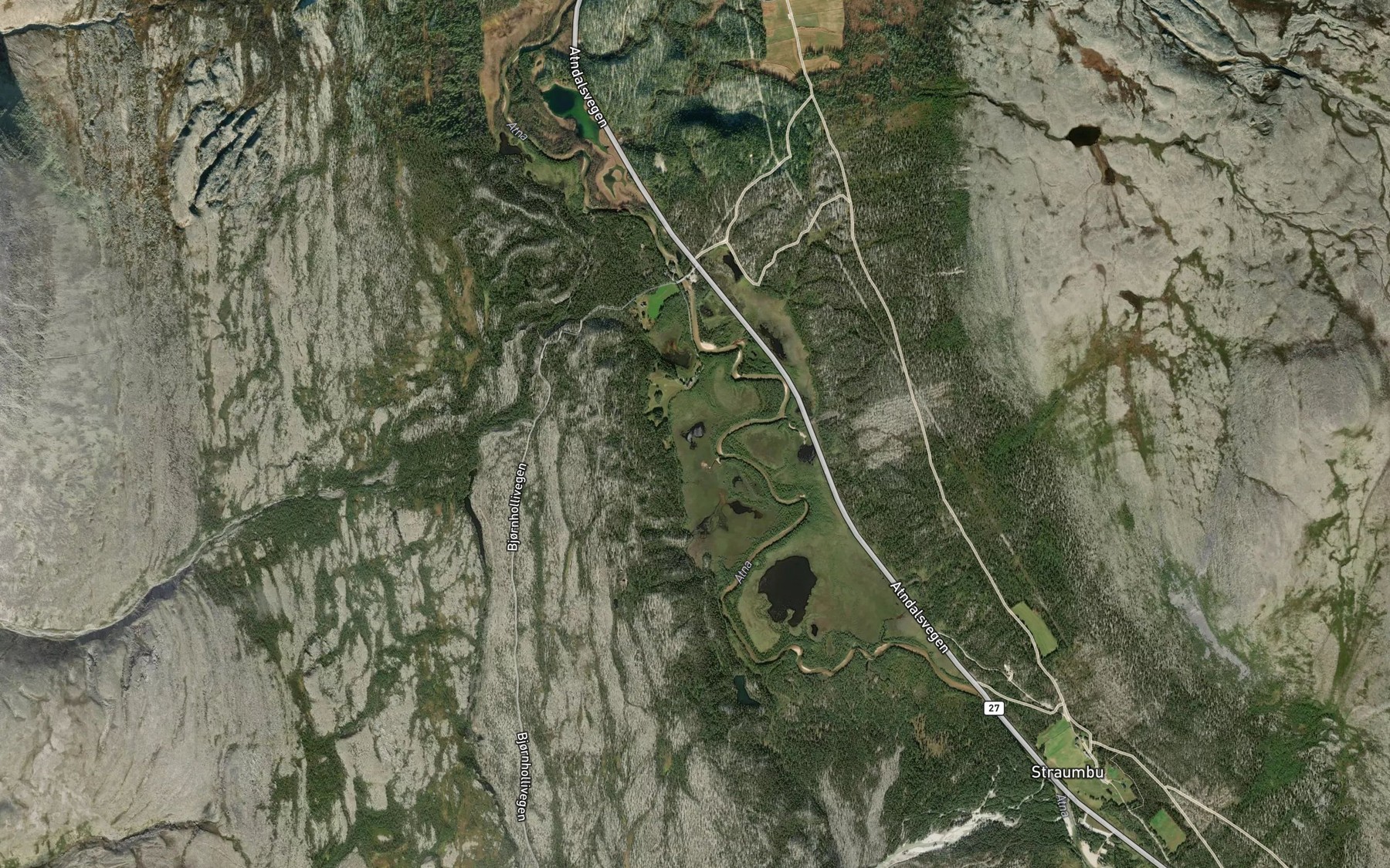 Satellite map of the Kroktjonne