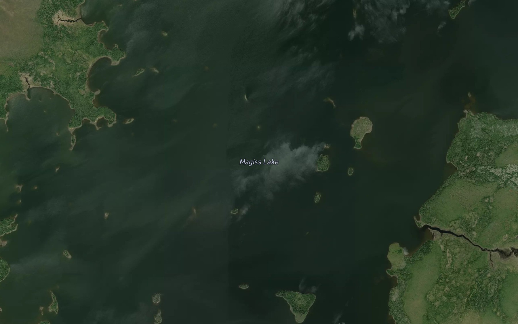 Satellite map of the Magiss Lake