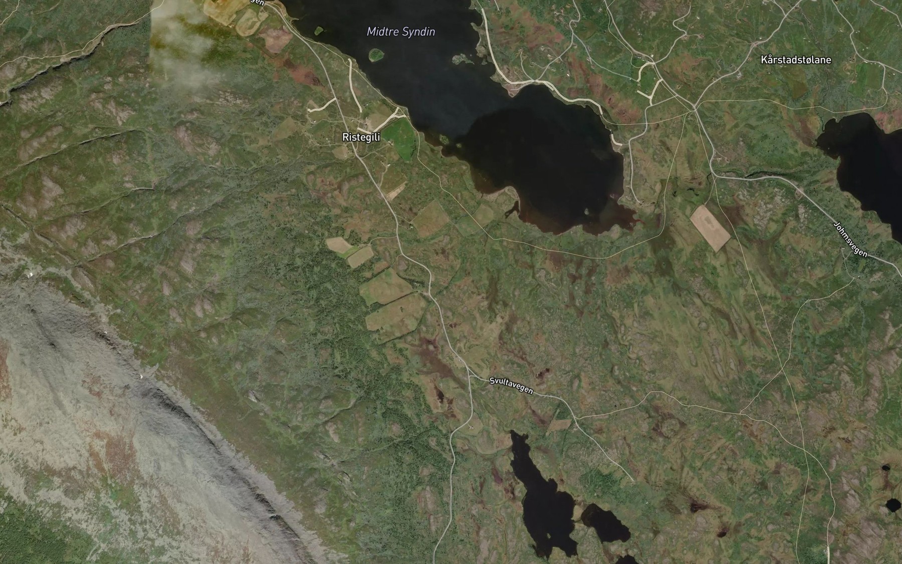 Satellite map of the Holbekken