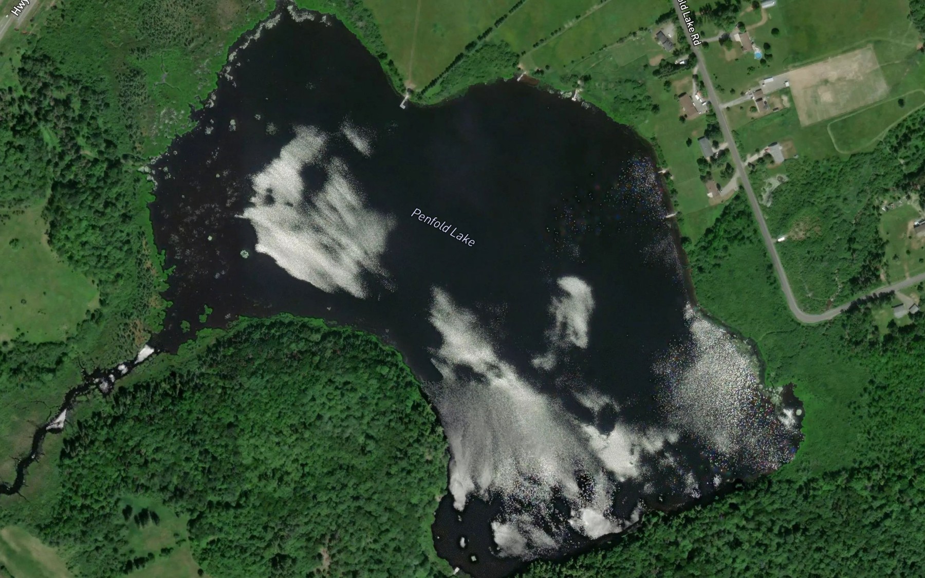 Satellite map of the Penfold Lake