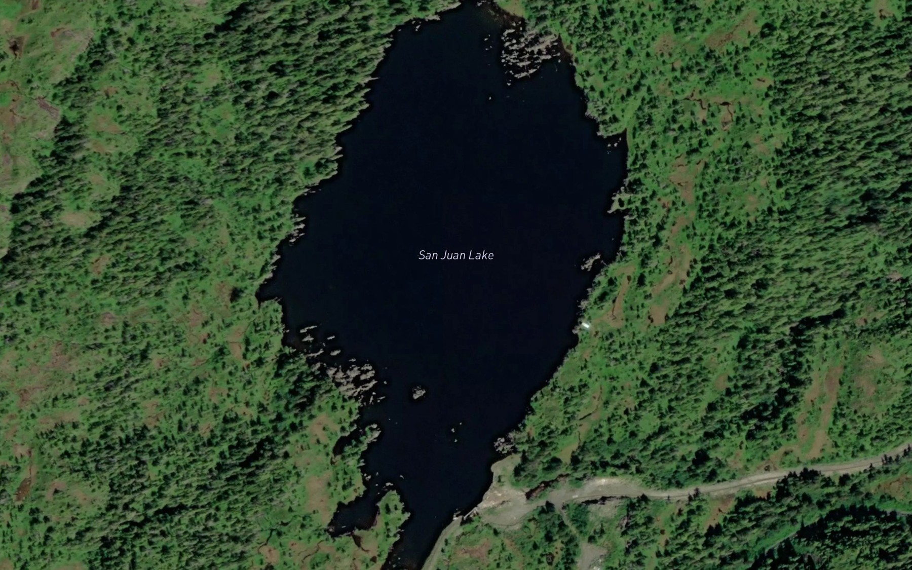 Satellite map of the San Juan Lake