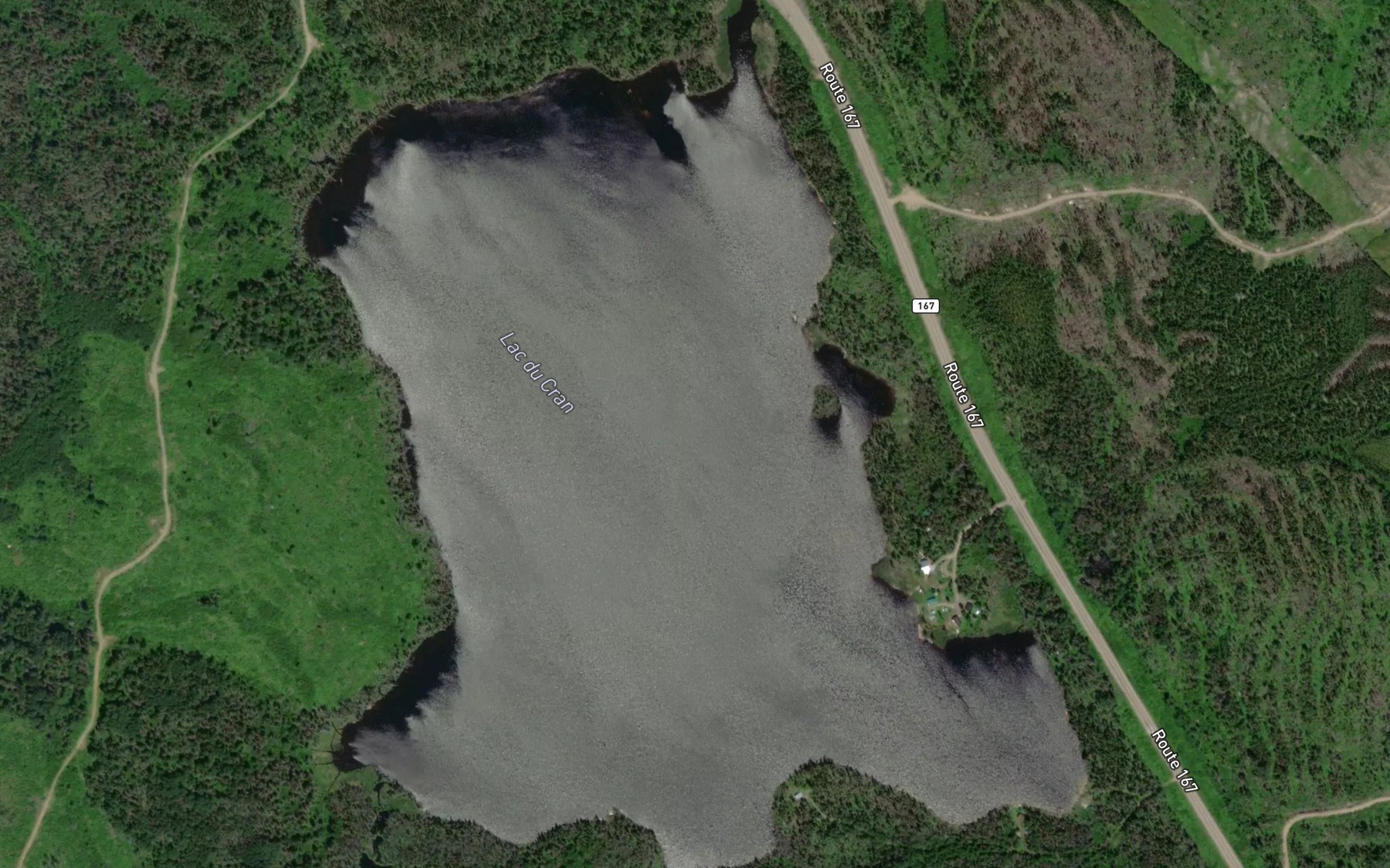 Satellite map of the Lac du Cran