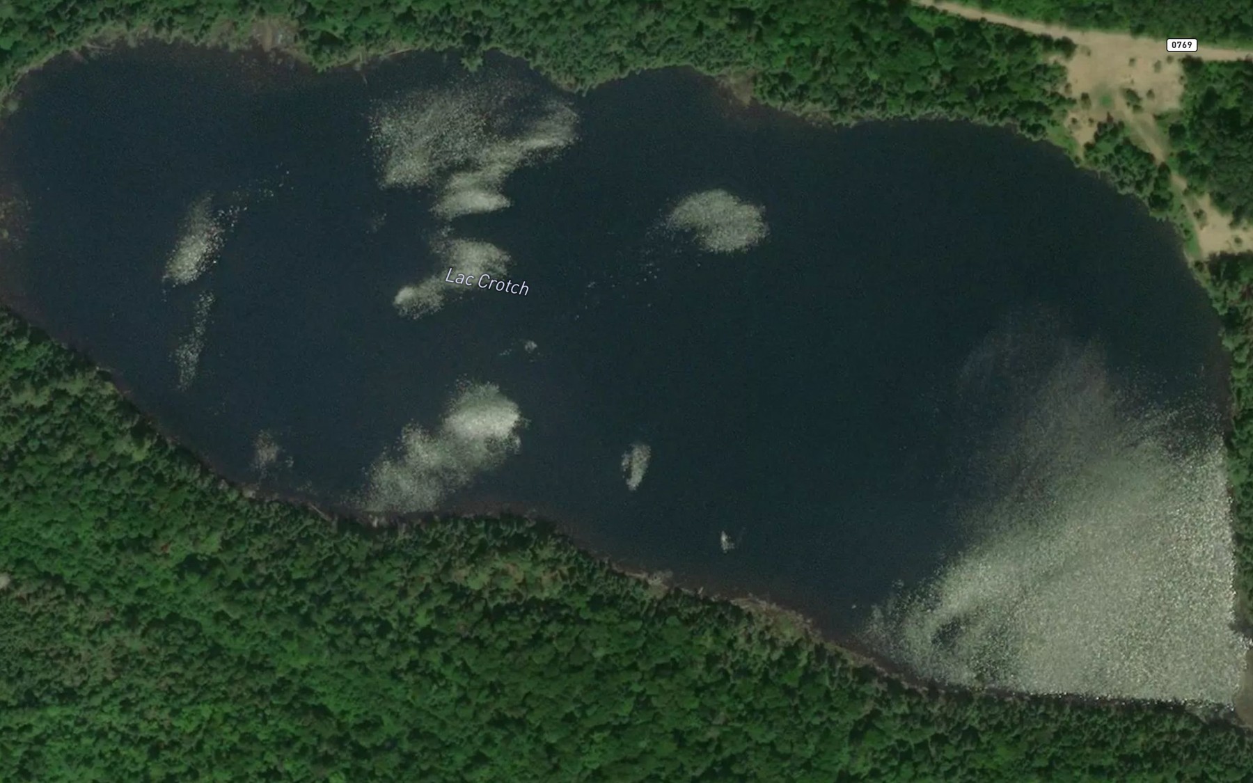 Satellite map of the Lac Crotch