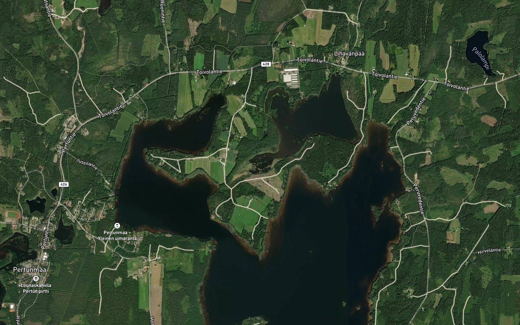 Satellite map of the Heinainenlahti