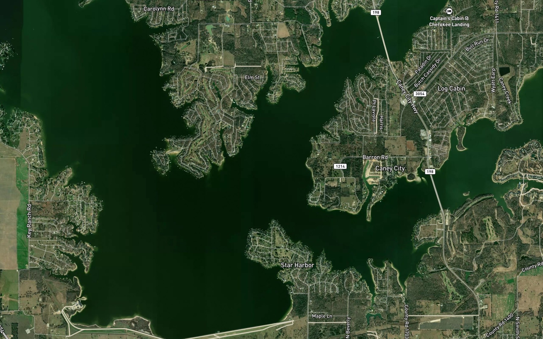 Satellite map of the Clear Creek