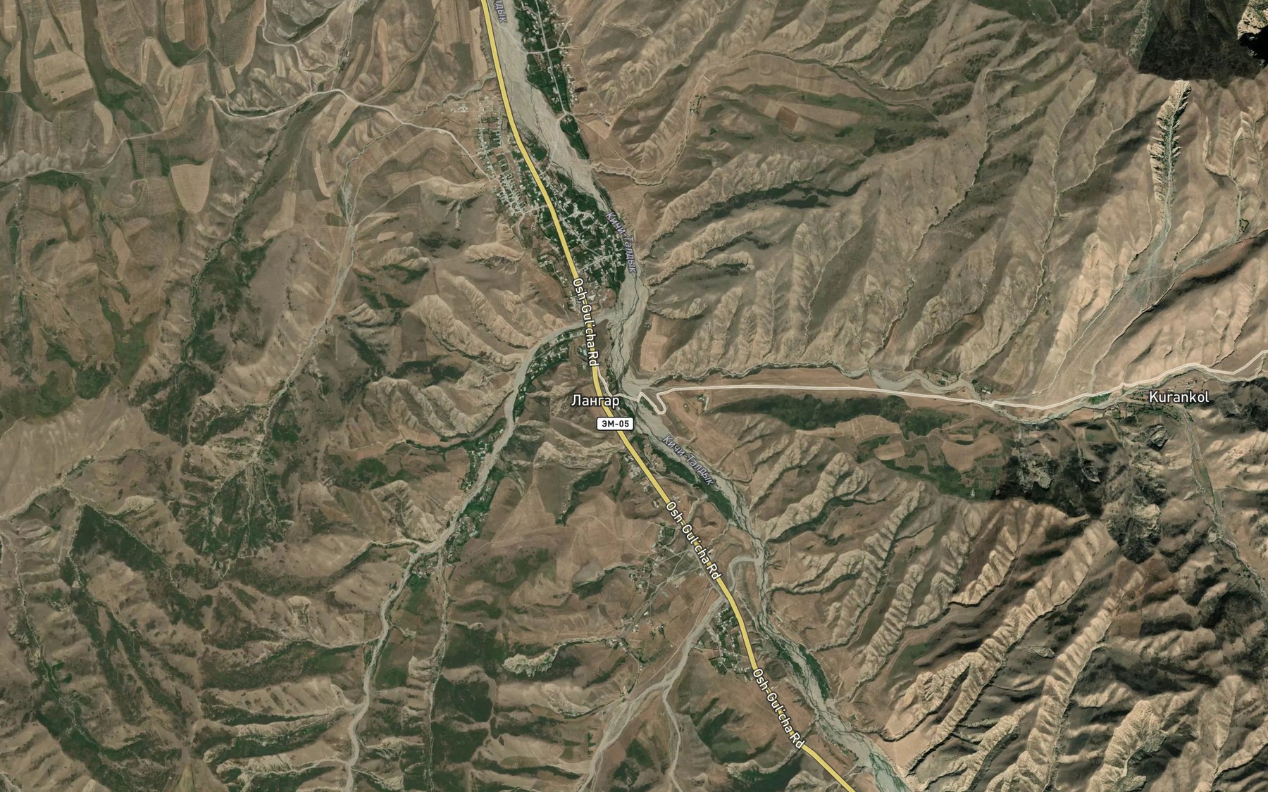 Satellite map of the Shoro-Chalyk