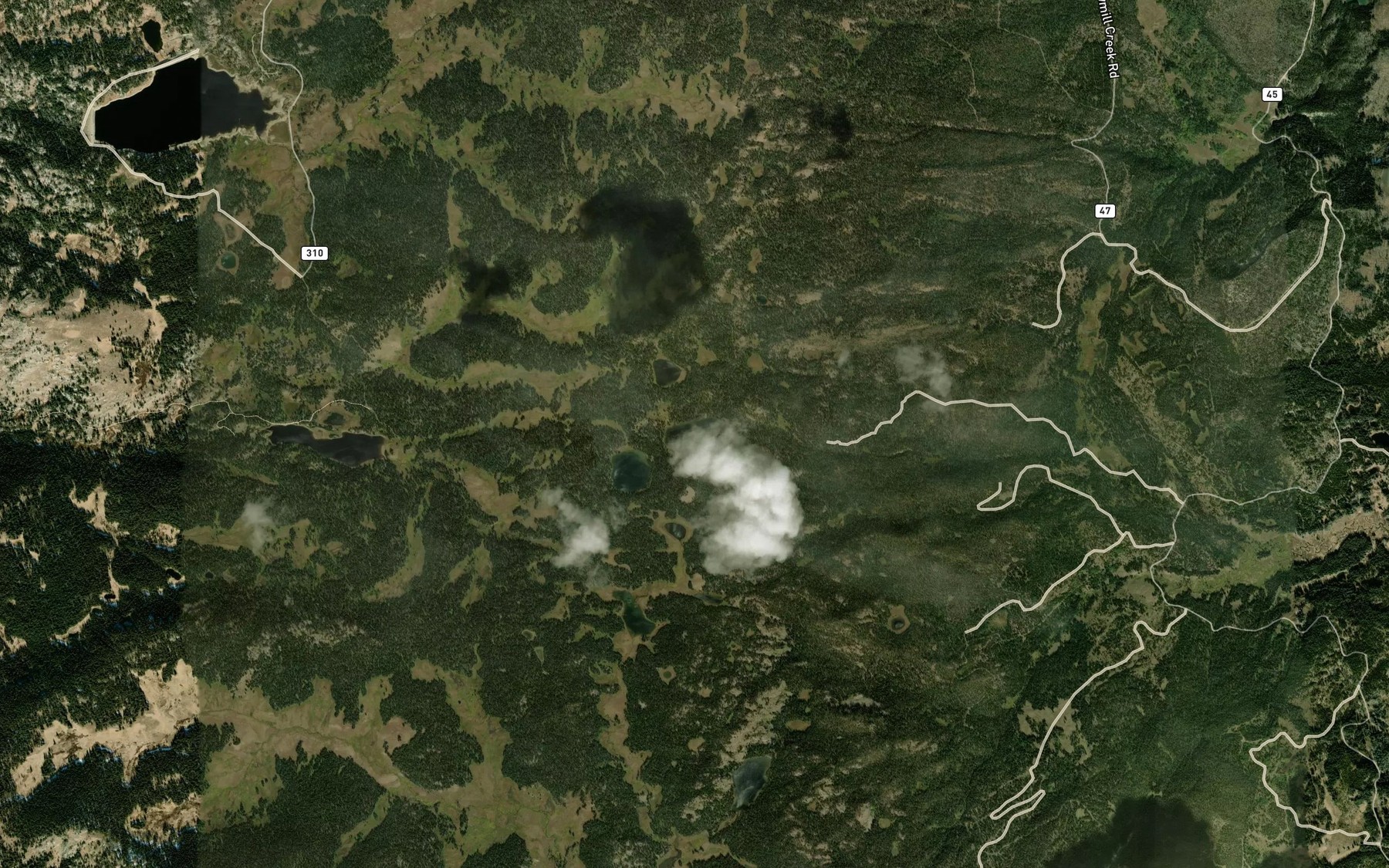 Satellite map of the Lake Percy