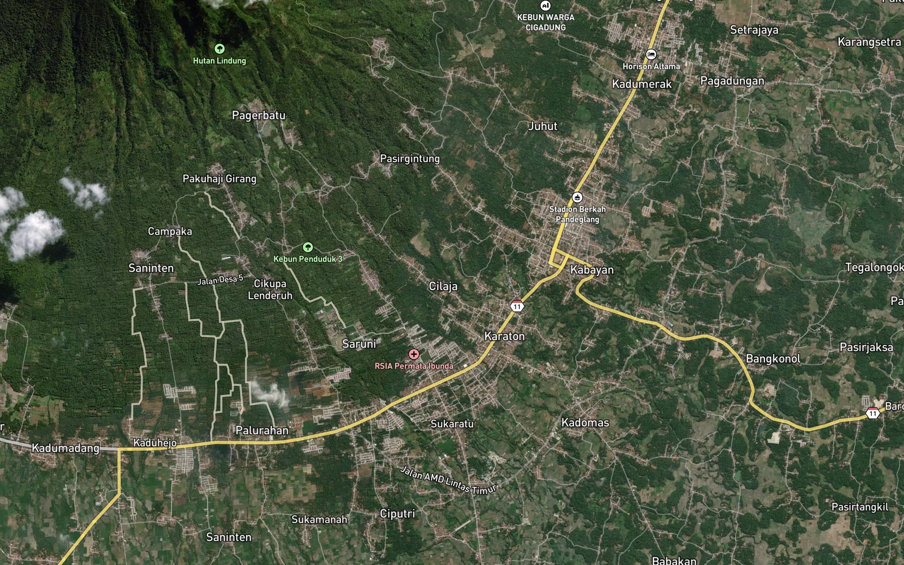 Satellite map of the Ci Beunying