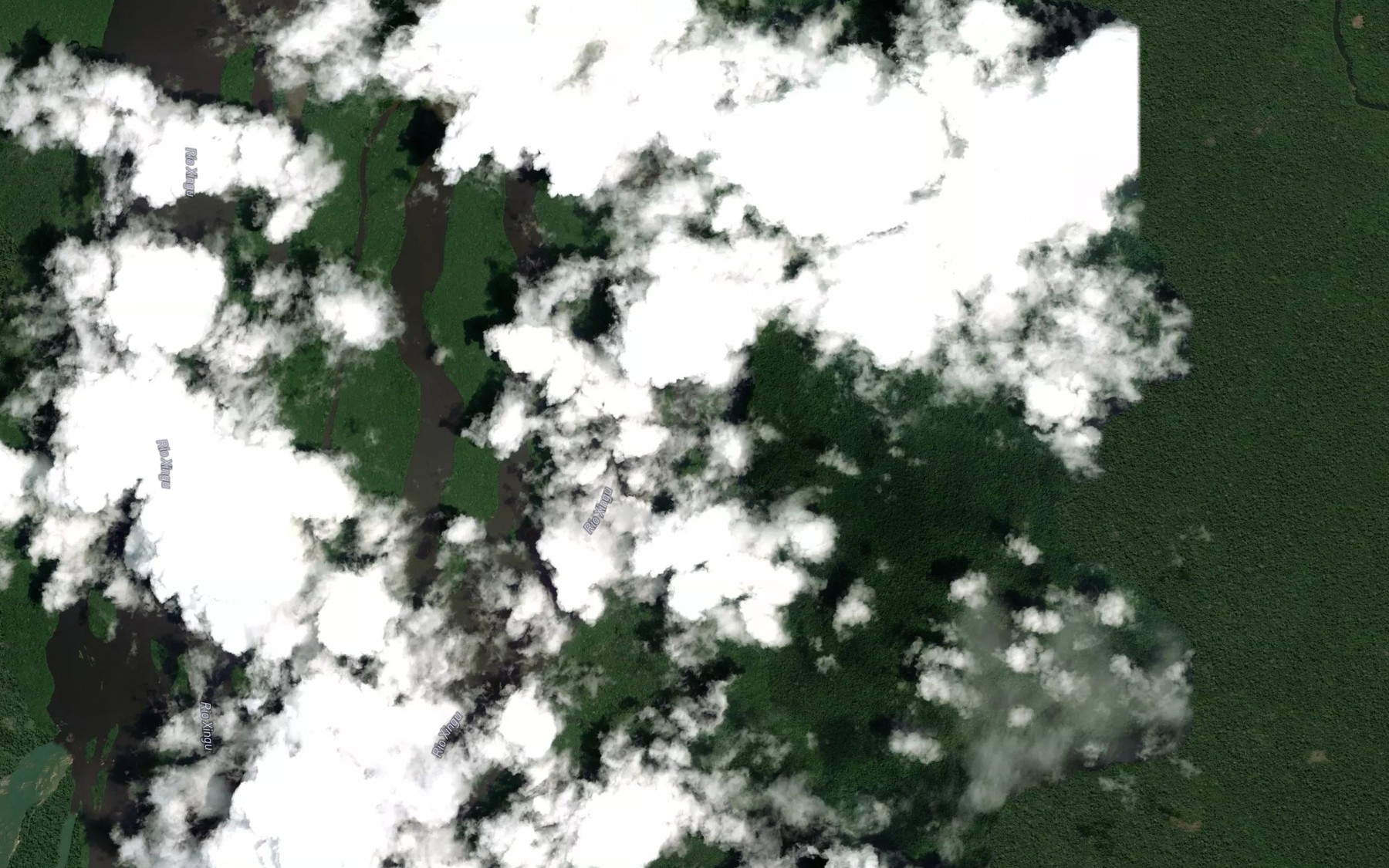 Satellite map of the Igarape Azulona