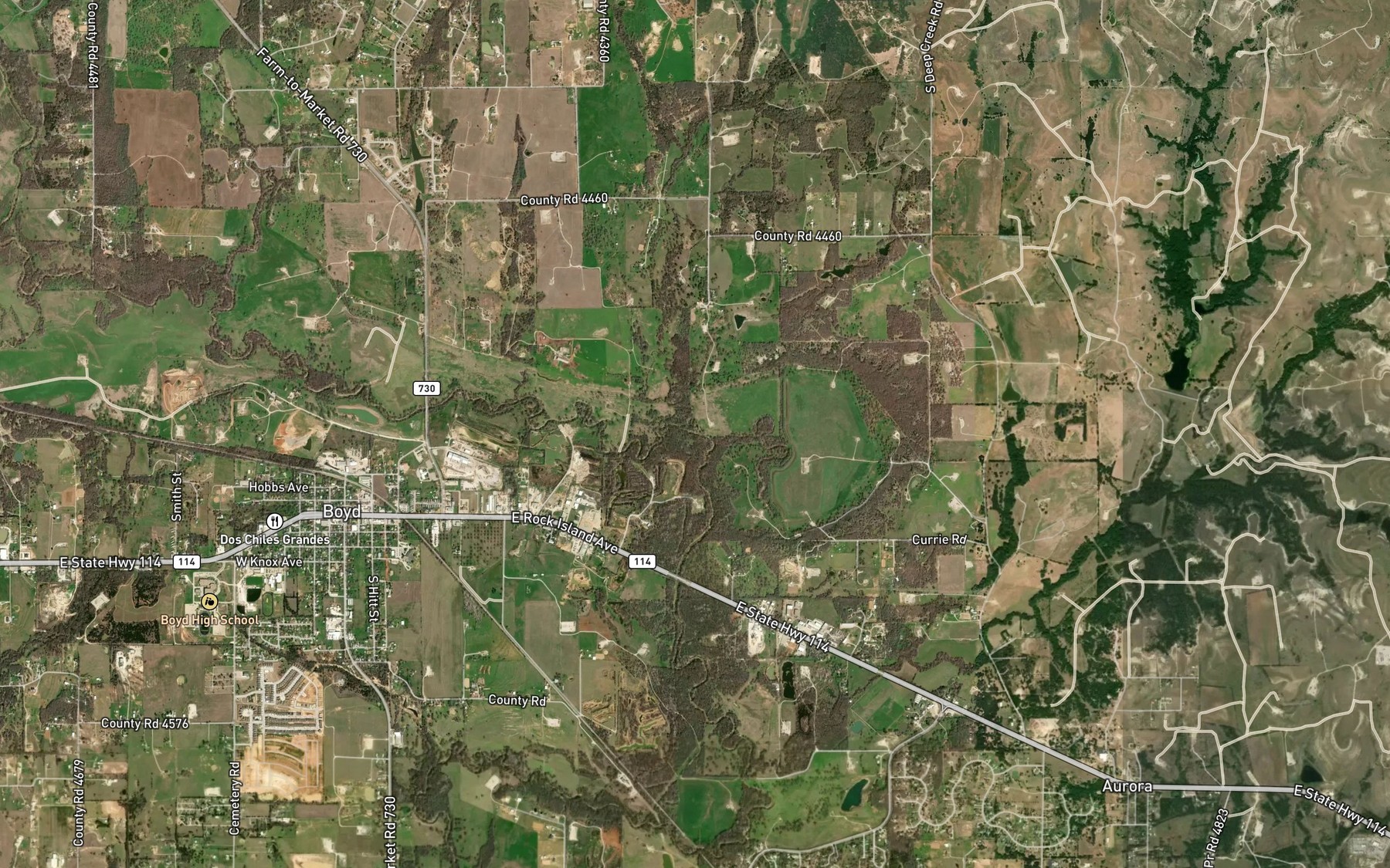 Satellite map of the Deep Creek