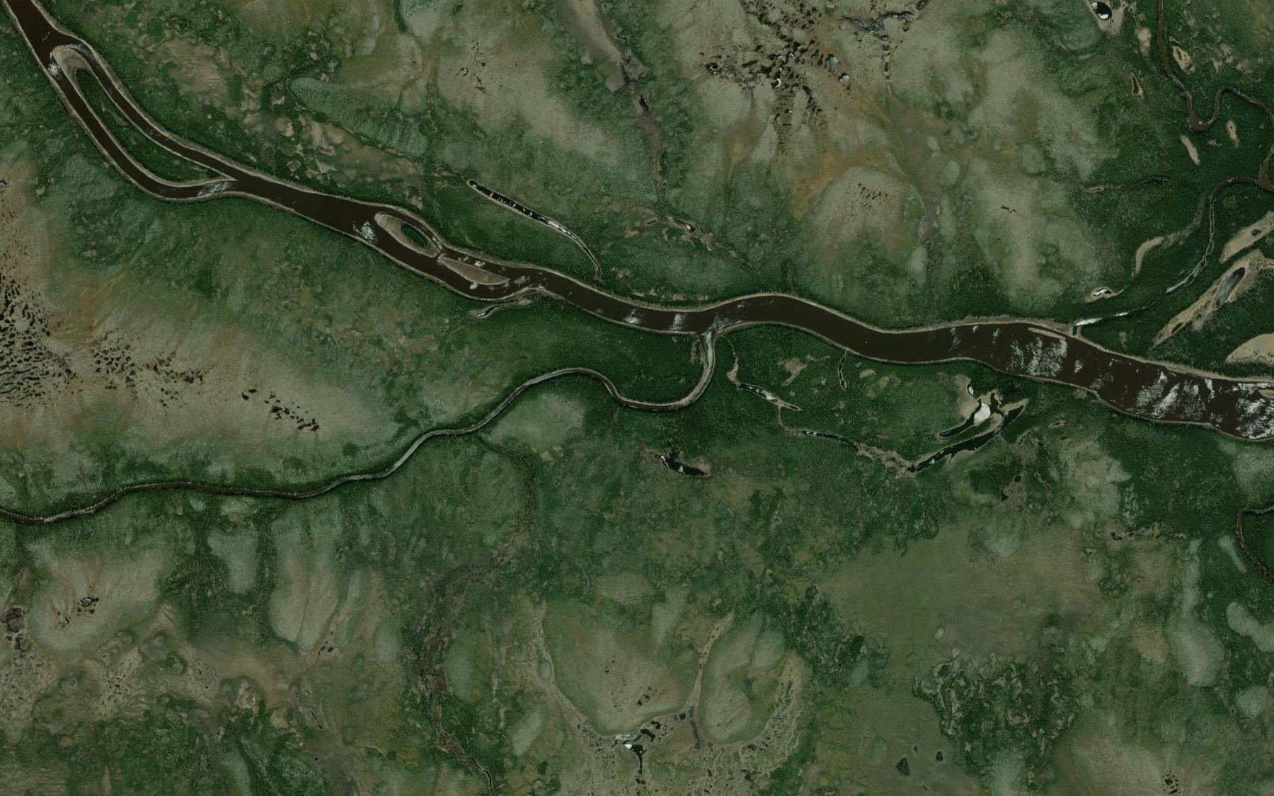 Satellite map of the Matateto River