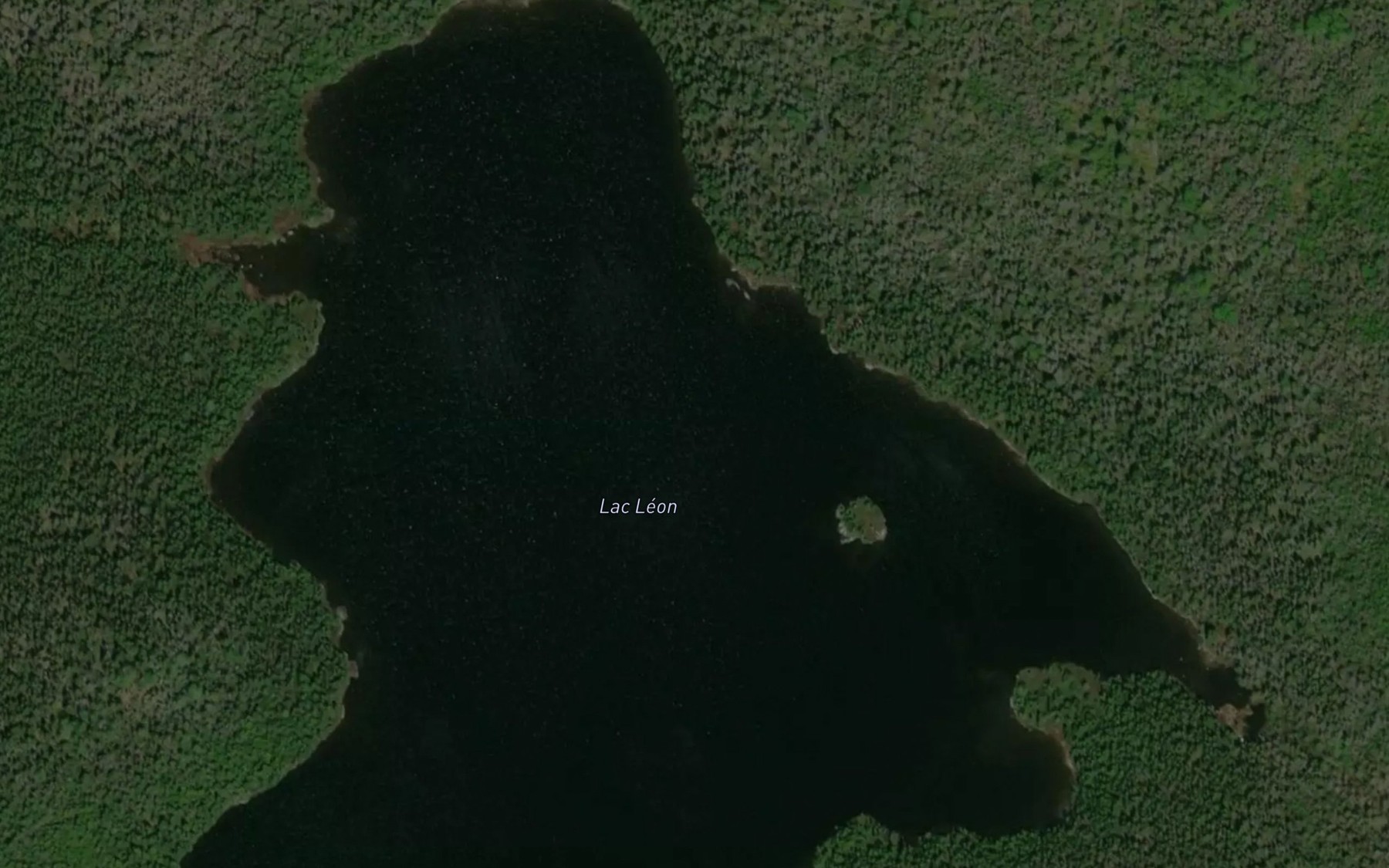 Satellite map of the Lac Leon