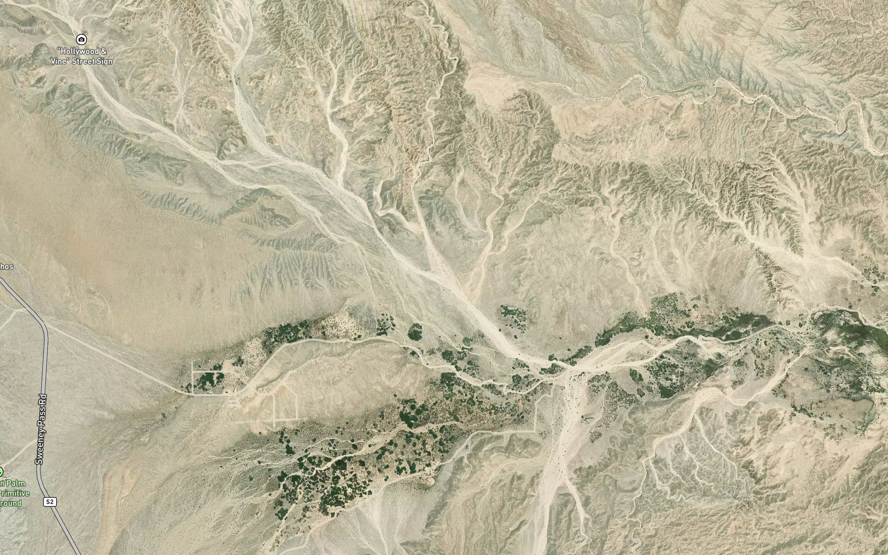 Satellite map of the Arroyo Seco Del Diablo