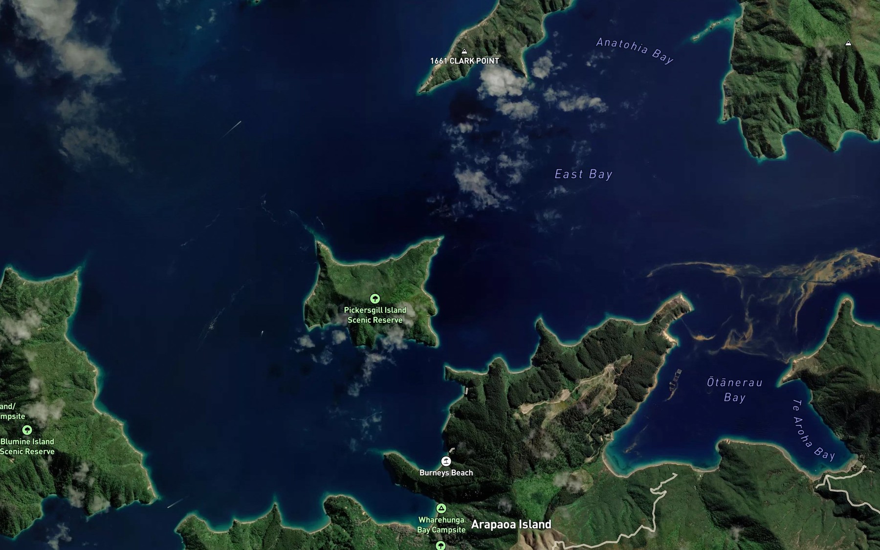 Satellite map of the Fitzgerald Bay