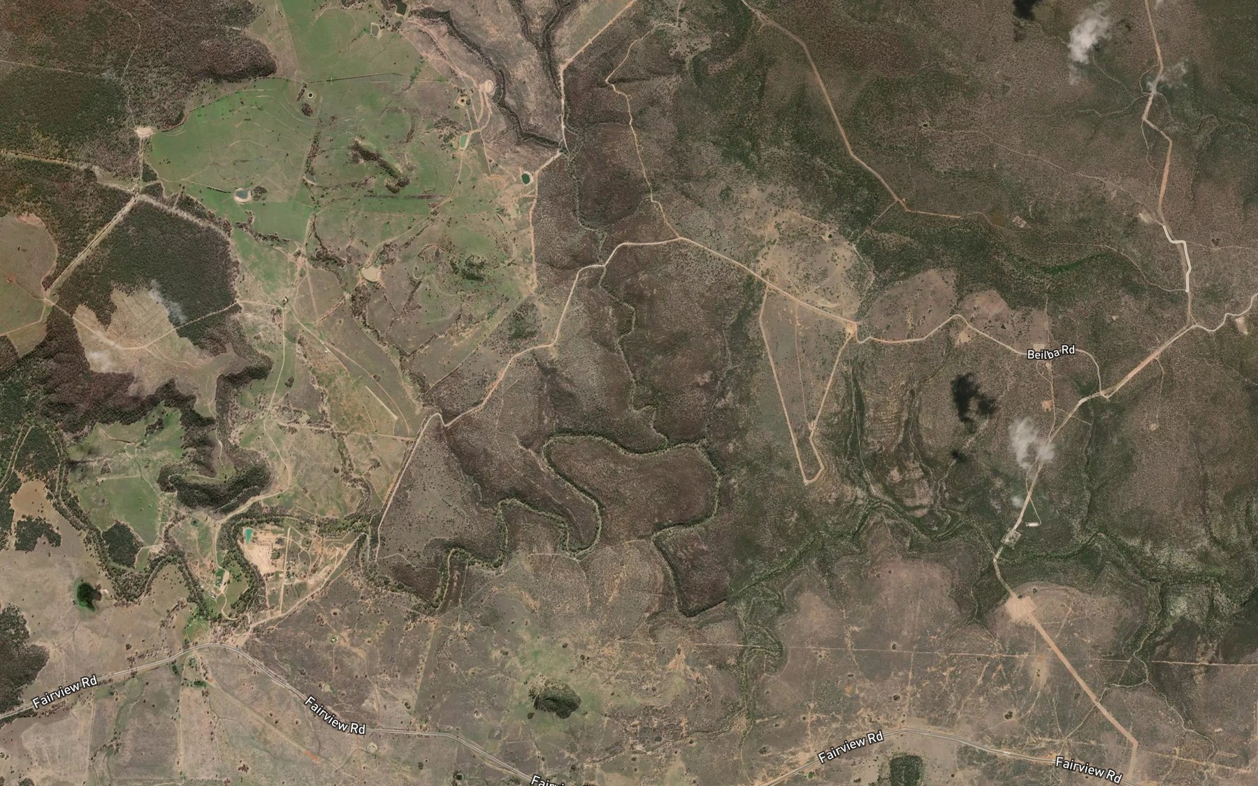 Satellite map of the Lammon Flat Creek