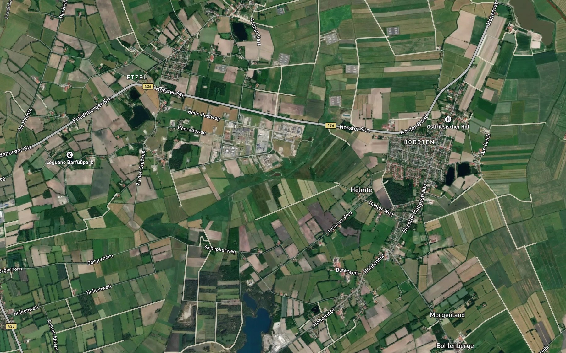 Satellite map of the Bitze