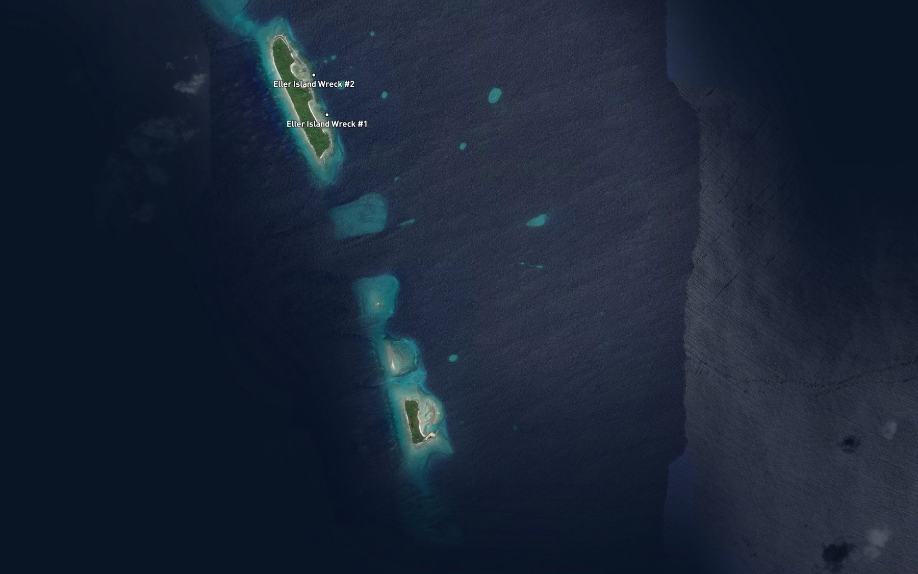 Satellite map of the Ambo Reef
