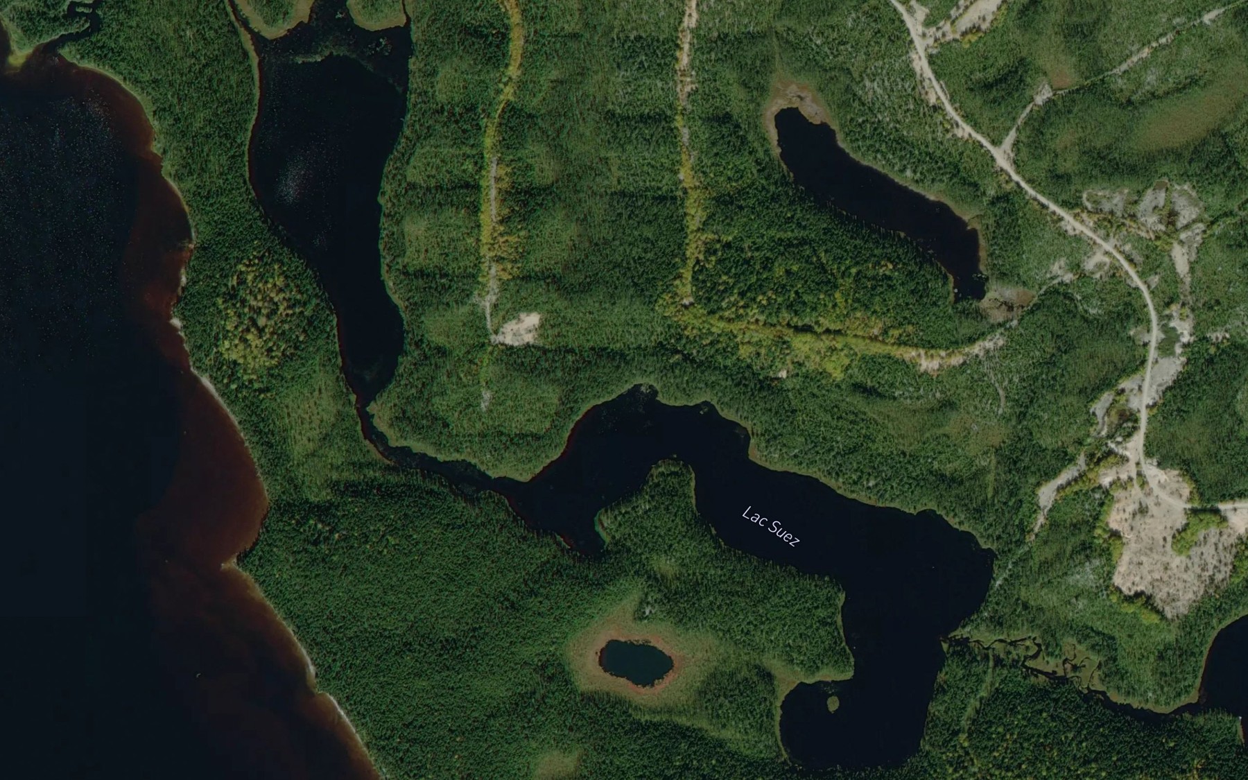 Satellite map of the Lac Suez